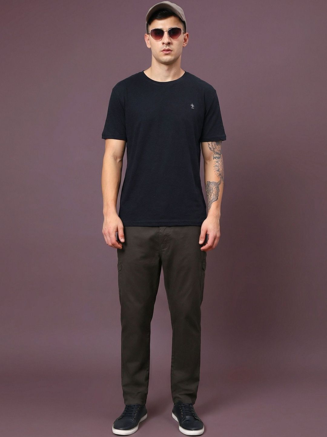 HERE&NOW Men Relaxed Easy Wash Cargos Trousers-picture-28