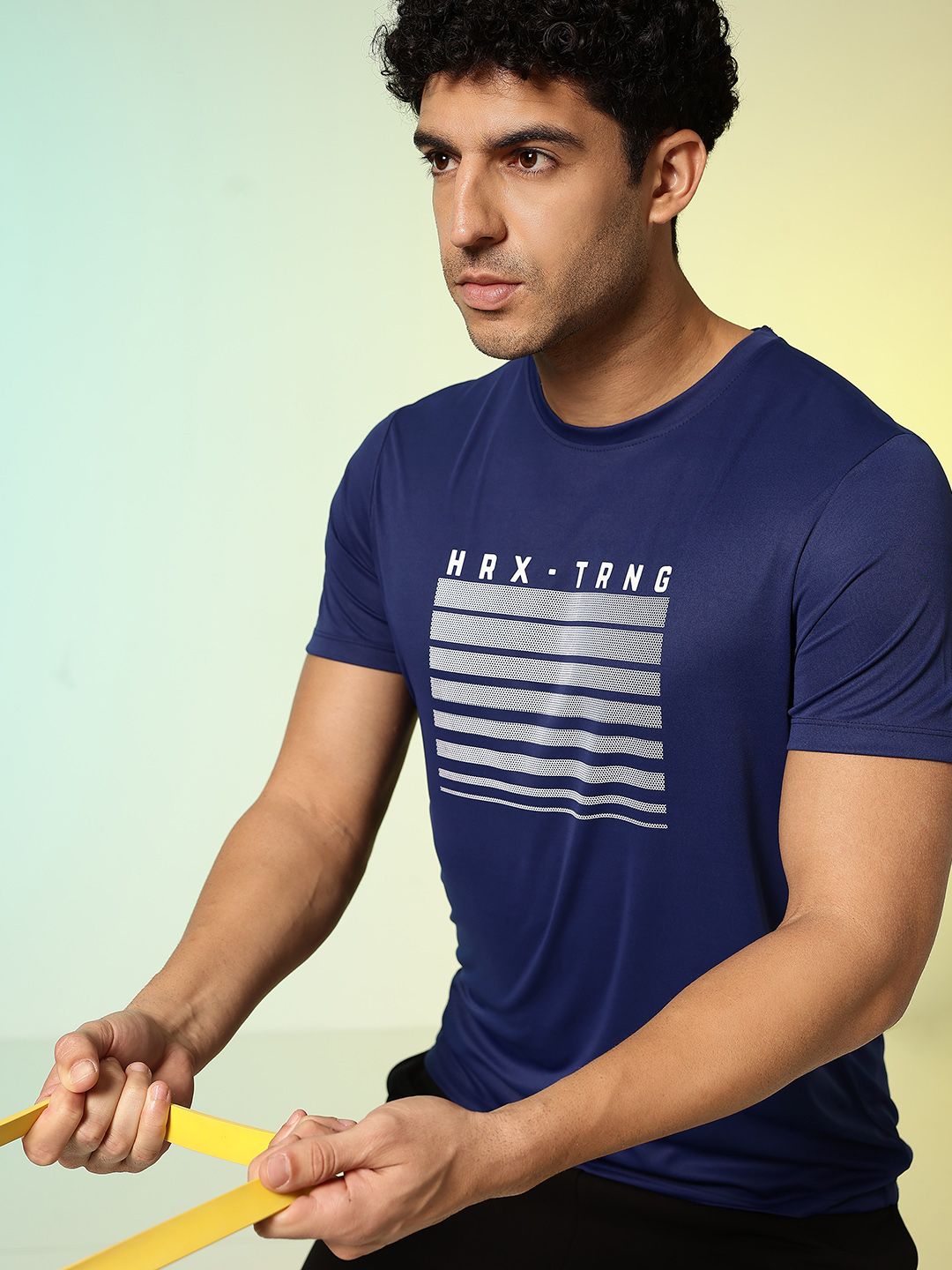 HRX by Hrithik Roshan Brand Logo Printed Rapid-Dry Training T-shirt-picture-41