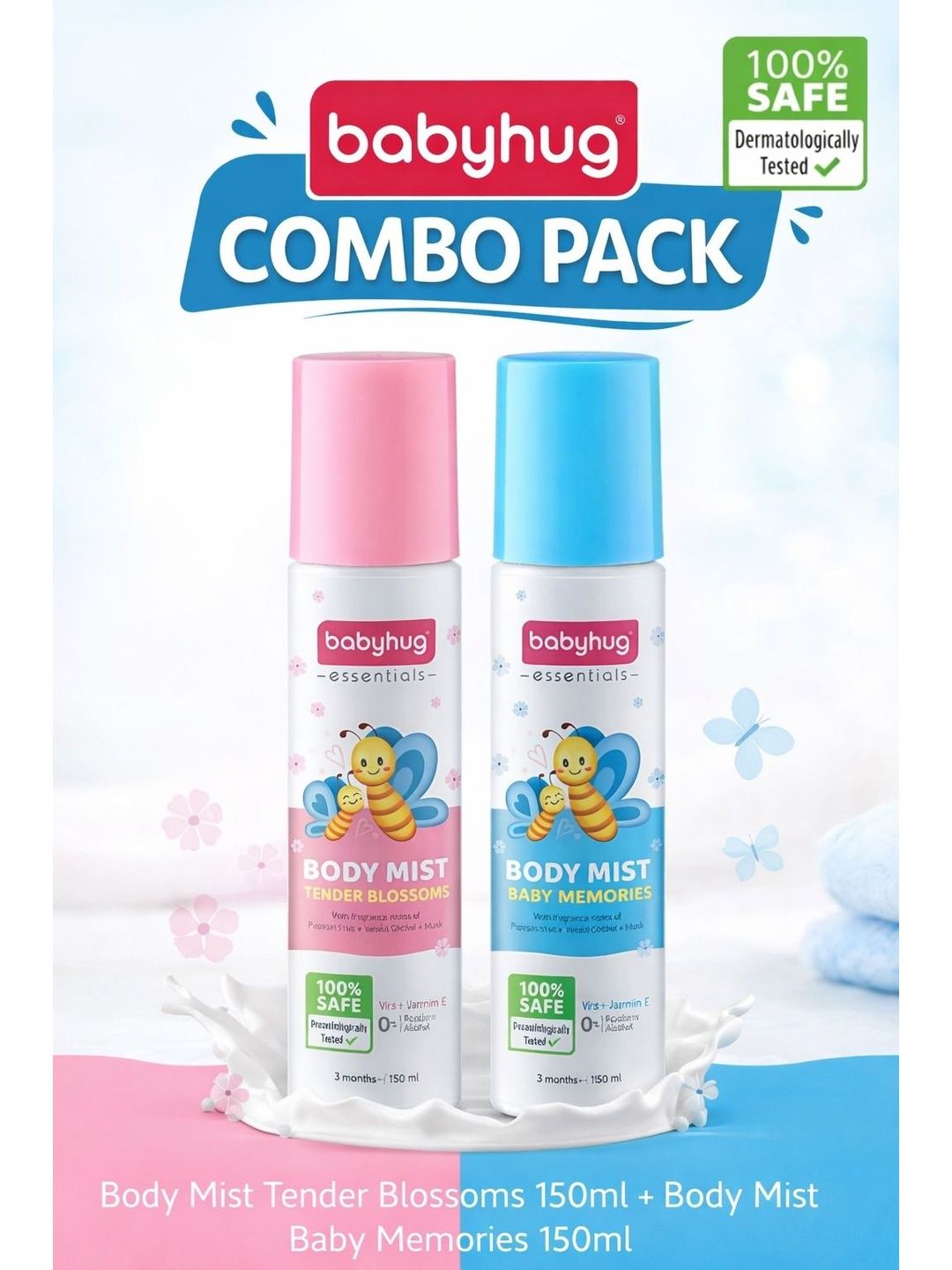 Babyhug Set Of 2 Baby Memories & Tender Blossoms Body Mist - 150 ml Each-image-47
