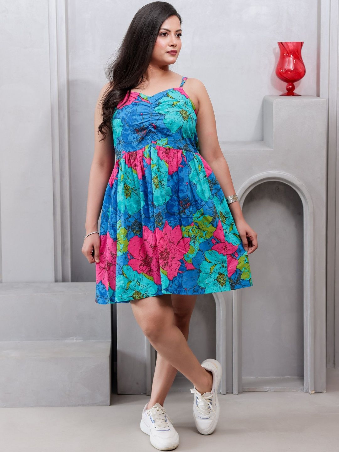 Woven Titli Floral Pure Cotton Blend Kurti-picture-16