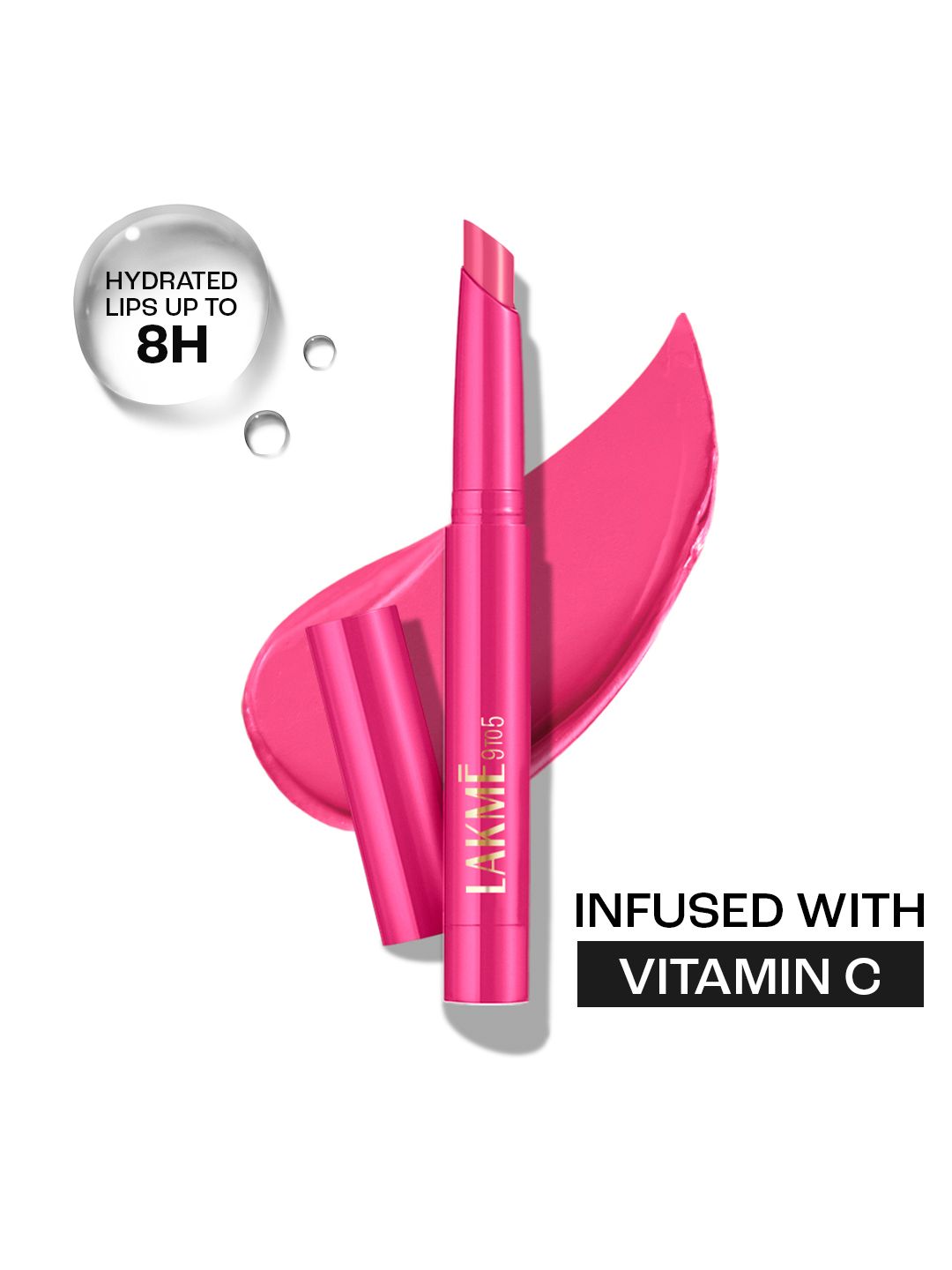 Lakme 9 to 5 Forever Matte Long-Lasting Hydration Lip Crayon with Vitamin C - Power Pink-image-48