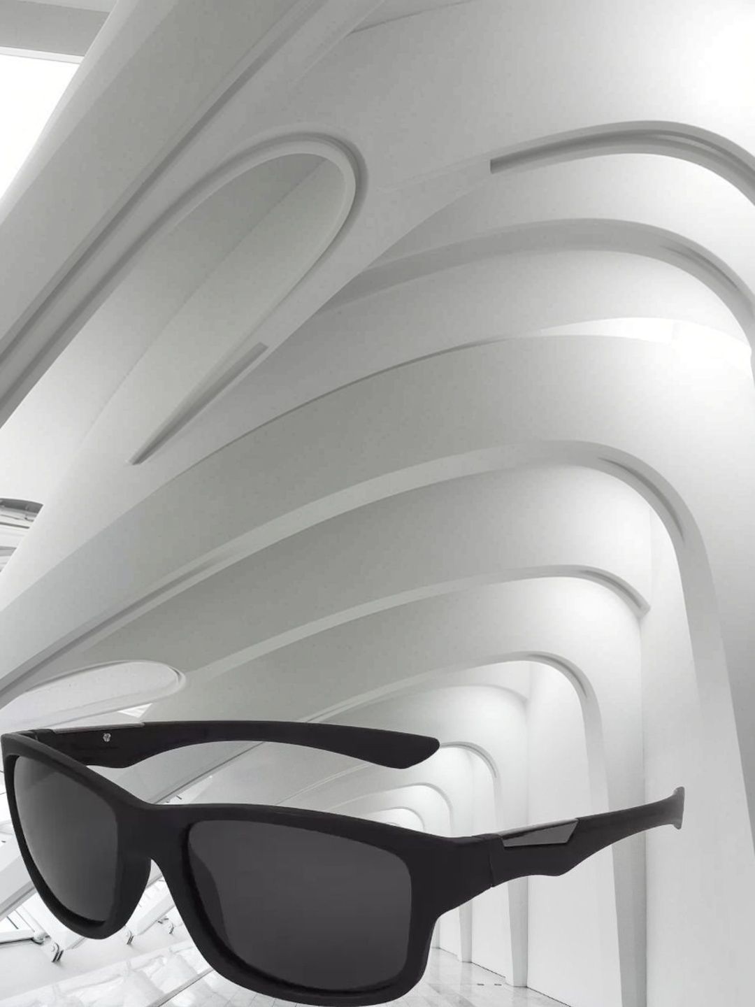 RICH CLUB Men Black Lens & Black Sunglasses with-picture-21