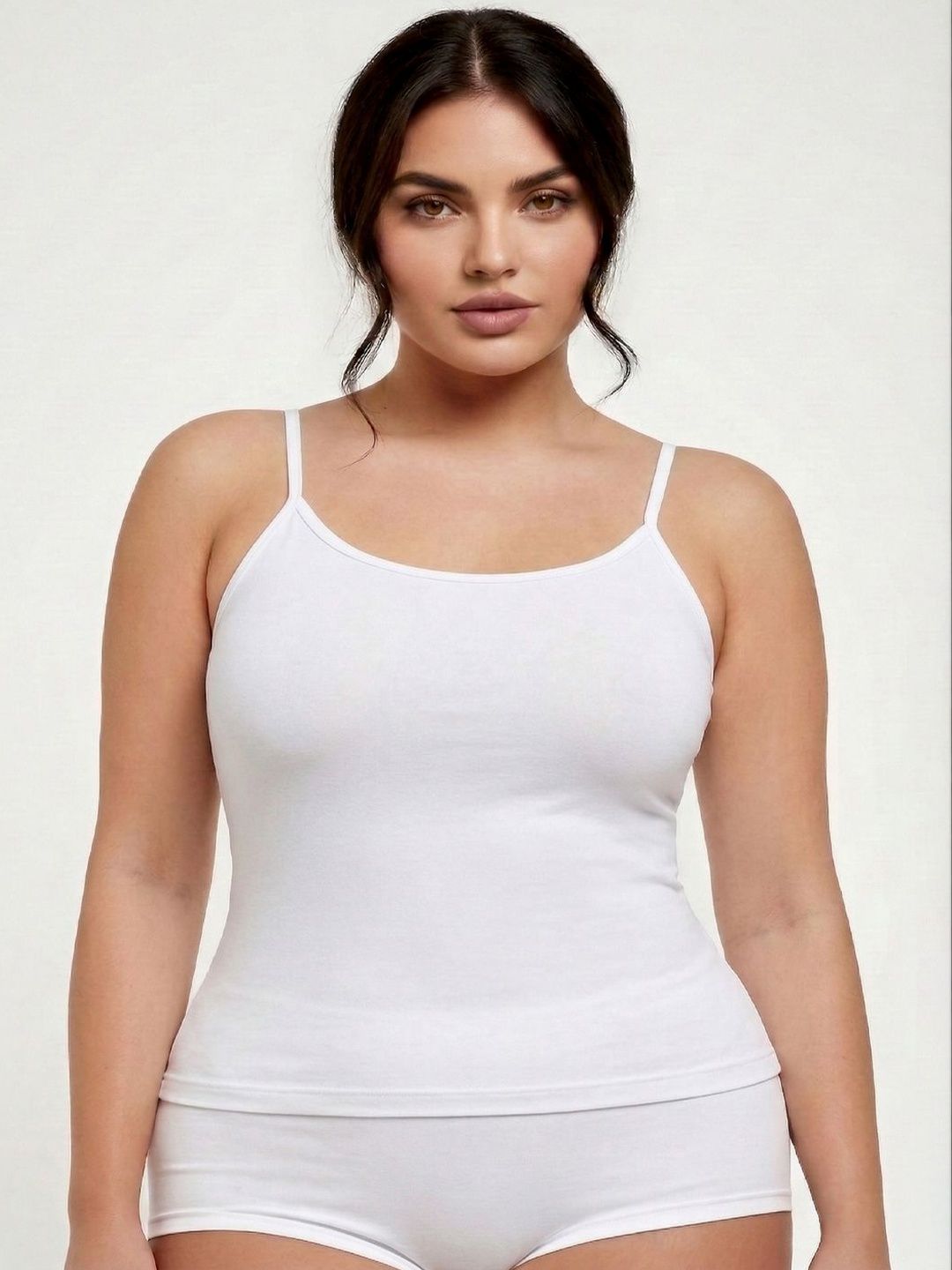 Plus Size Round Neck Non Padded Camisoles-picture-38
