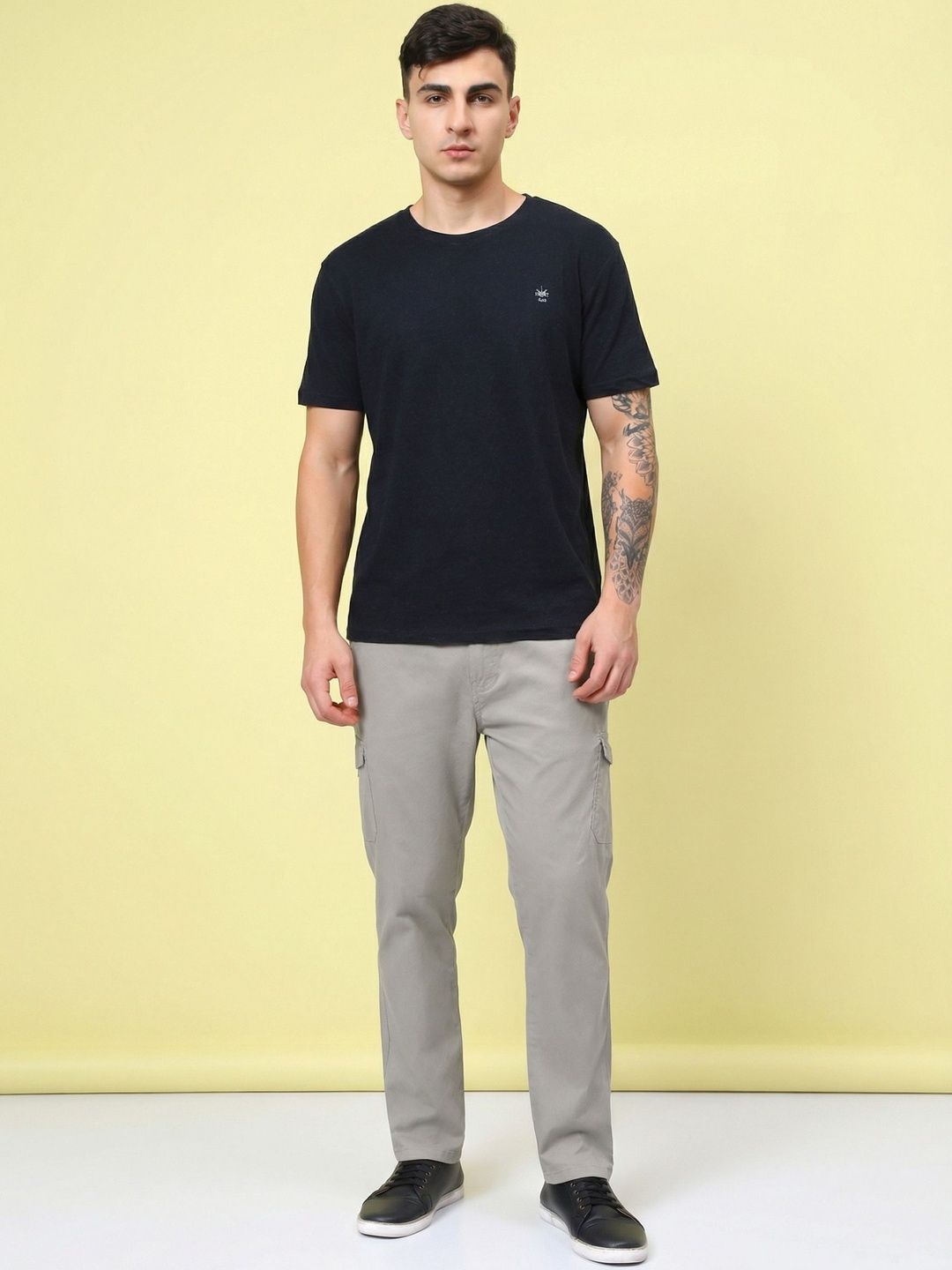 HERE&NOW Men Relaxed Easy Wash Cargos Trousers-picture-27