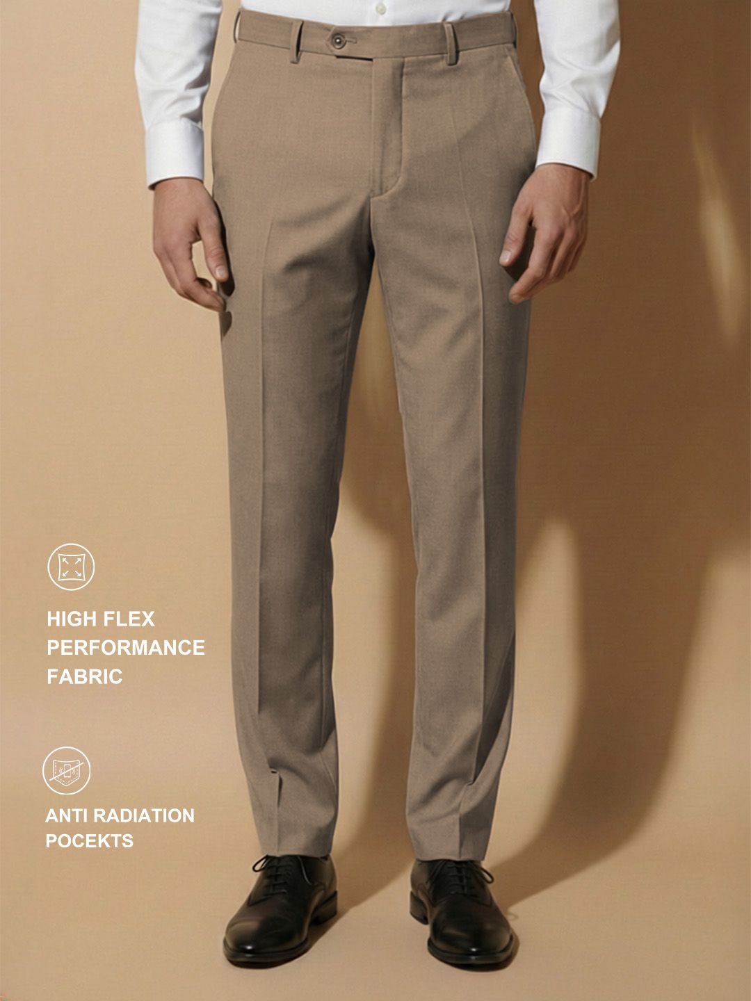 Van Heusen IQ Men Slim Fit Formal Trousers-picture-22