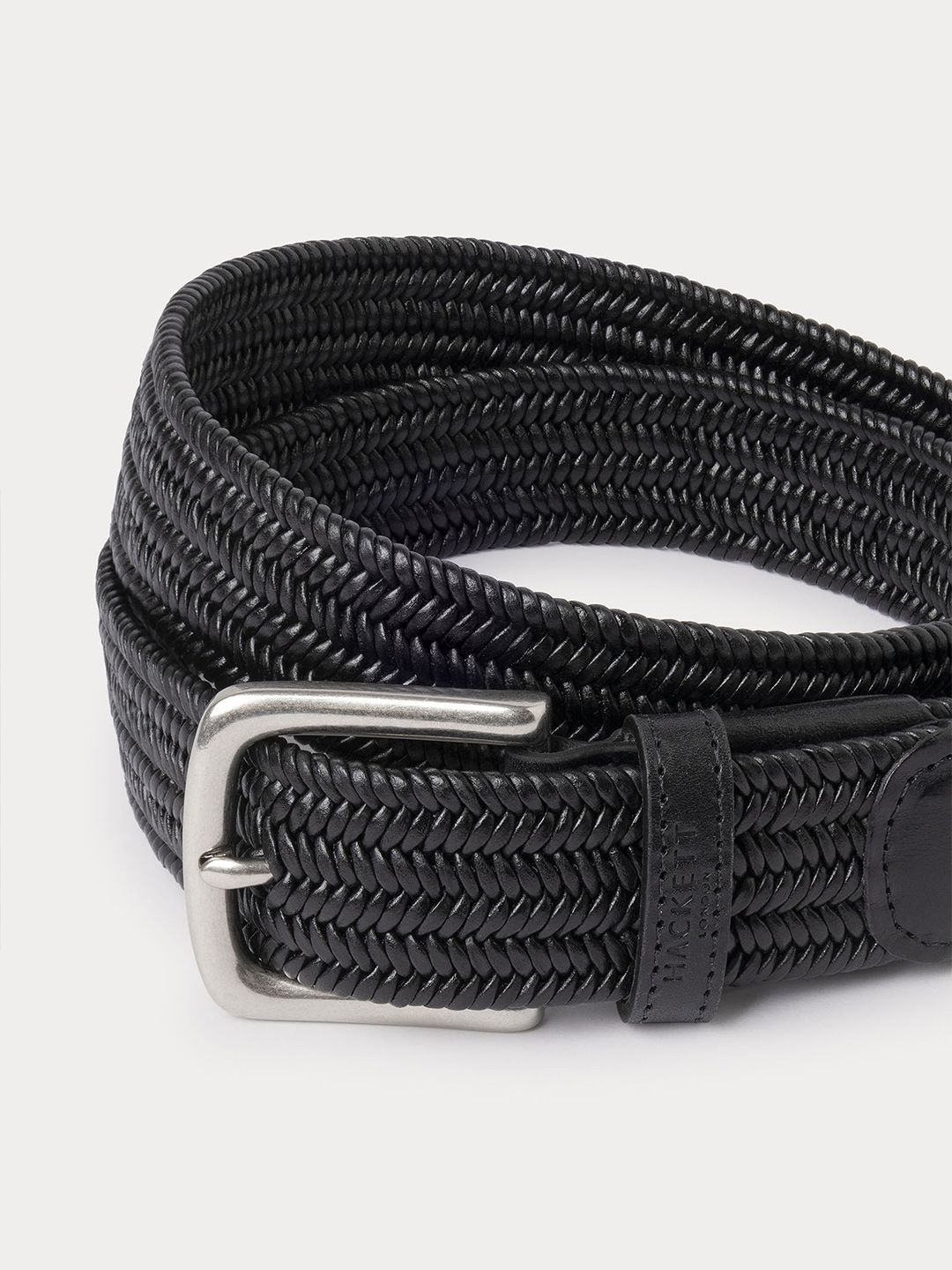 HACKETT LONDON Men Leather Solid Belt With Tang Closure-picture-29