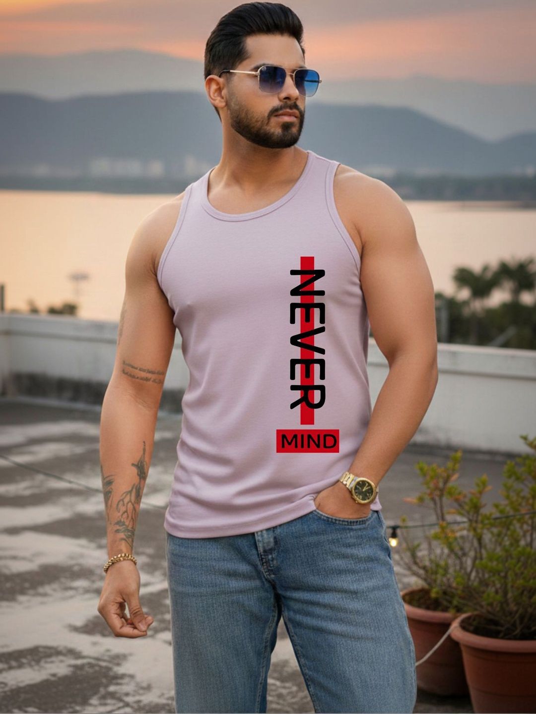 Vance Printed Gym Vest-image-47