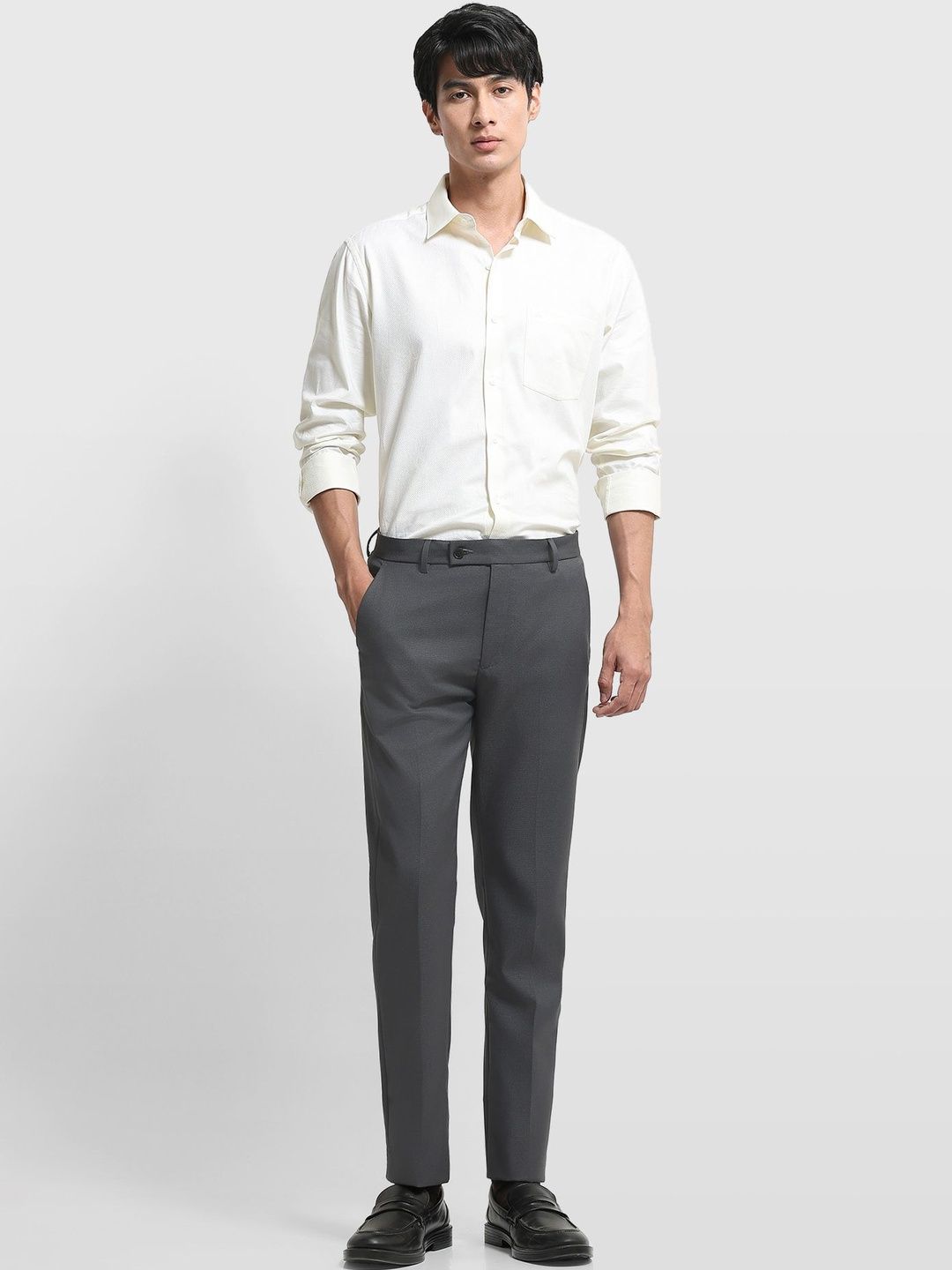 Arrow Men's Heathered Jackson Super Slim Fit Trousers-picture-47