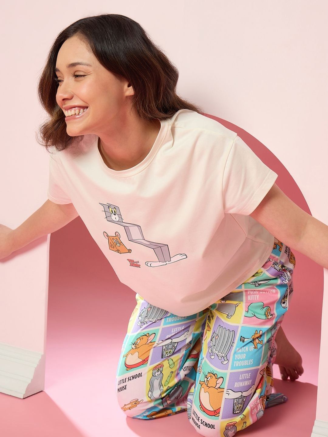 Sweet Dreams Women Cute Tom and Jerry Pajama Set-picture-28