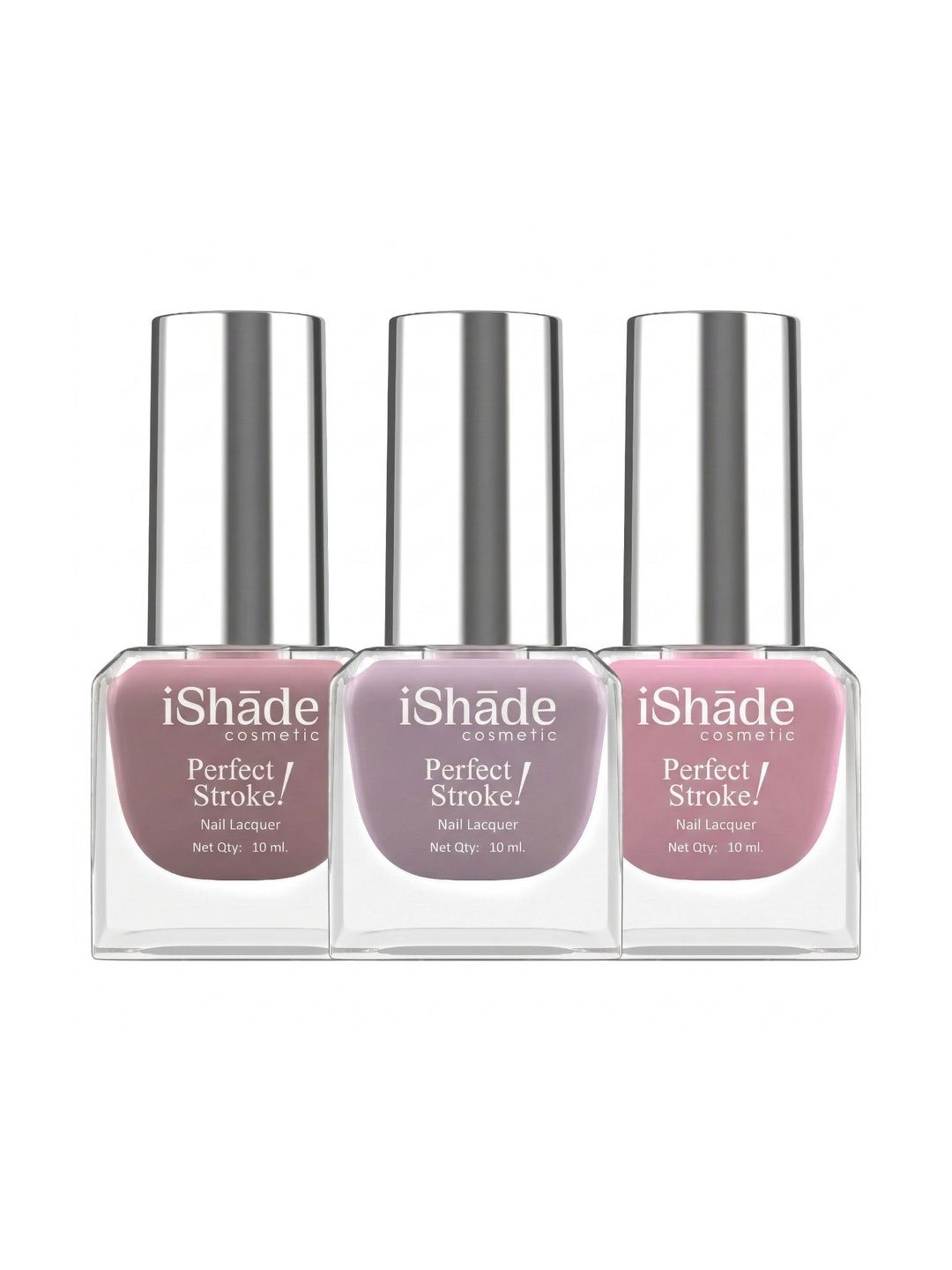 iShade Cosmetic Set Of 3 Long-Wear Glossy Nail Paint- Shade 8 & 9 & 10- 10 ml Each-image-12