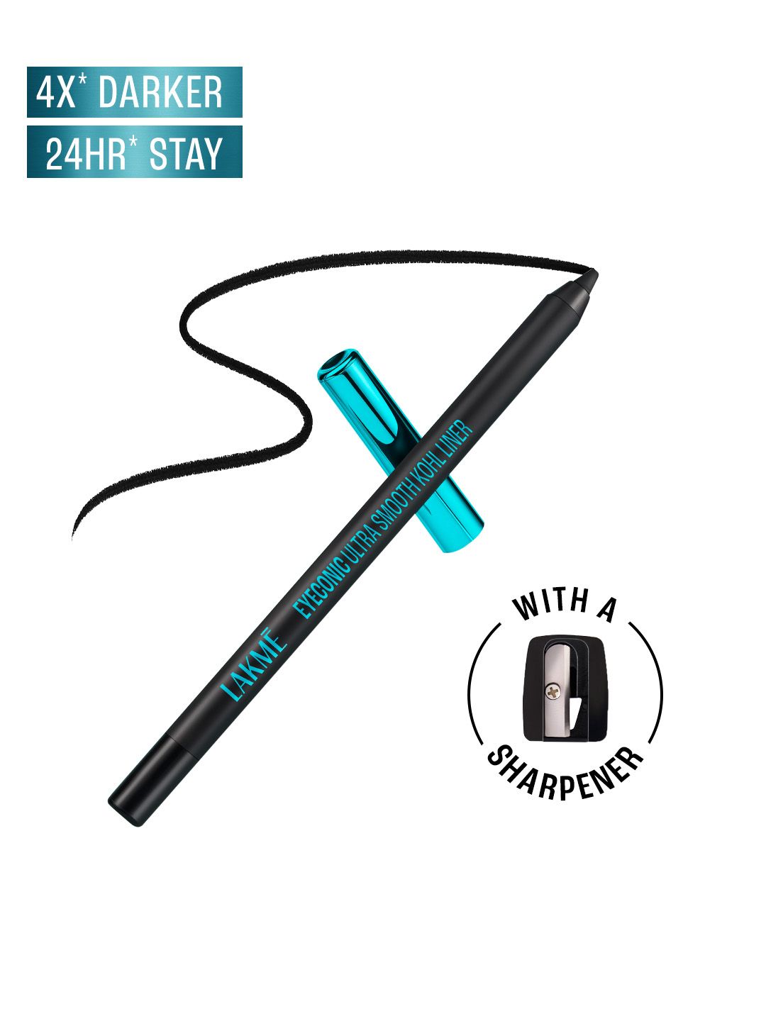 Lakme 9 To 5 Eyeconic Ultra Smooth Kohl Liner with Sharpener - Intense Black-picture-14