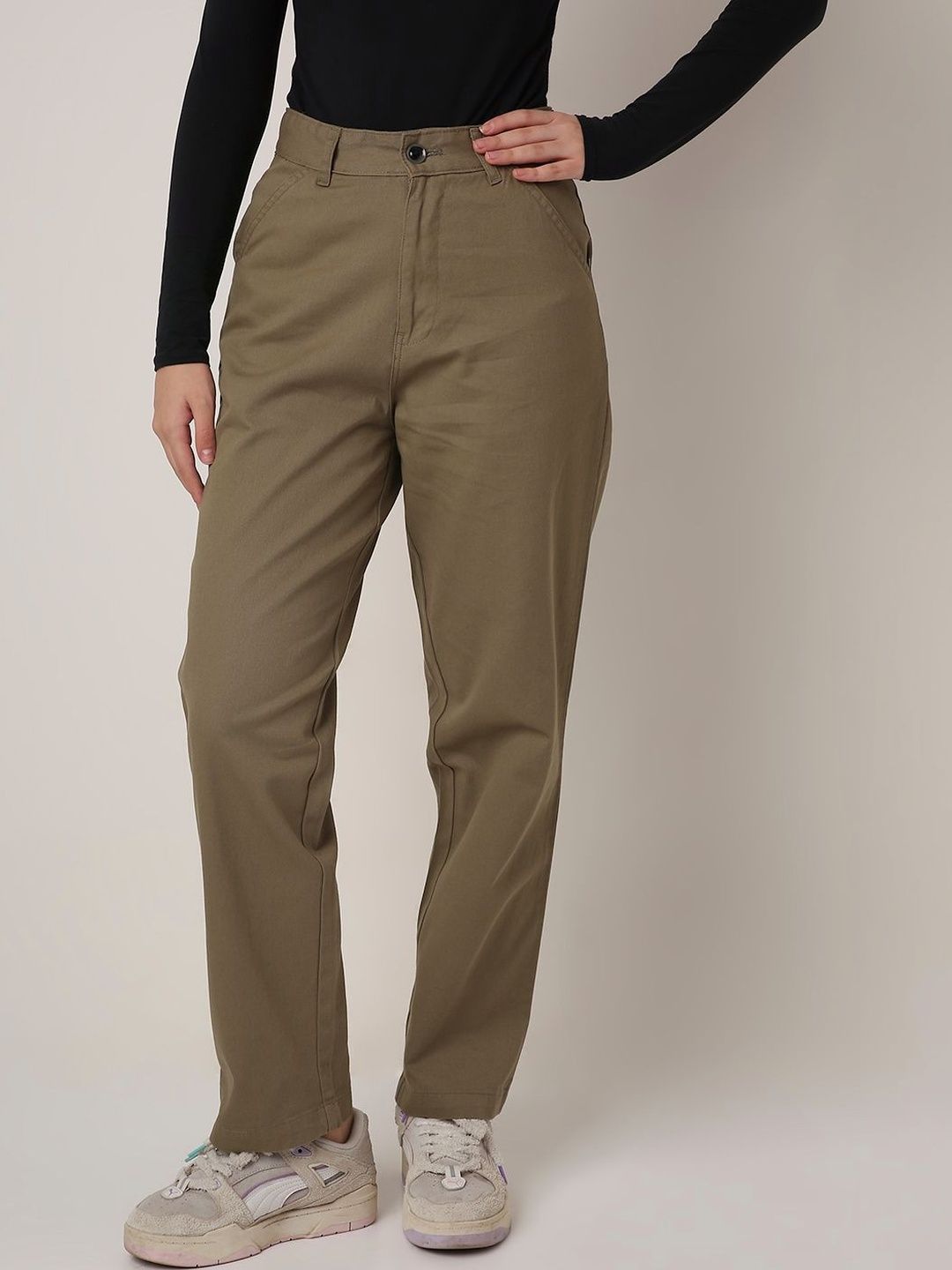 Blnk Women Straight Fit High-Rise Trousers-picture-47