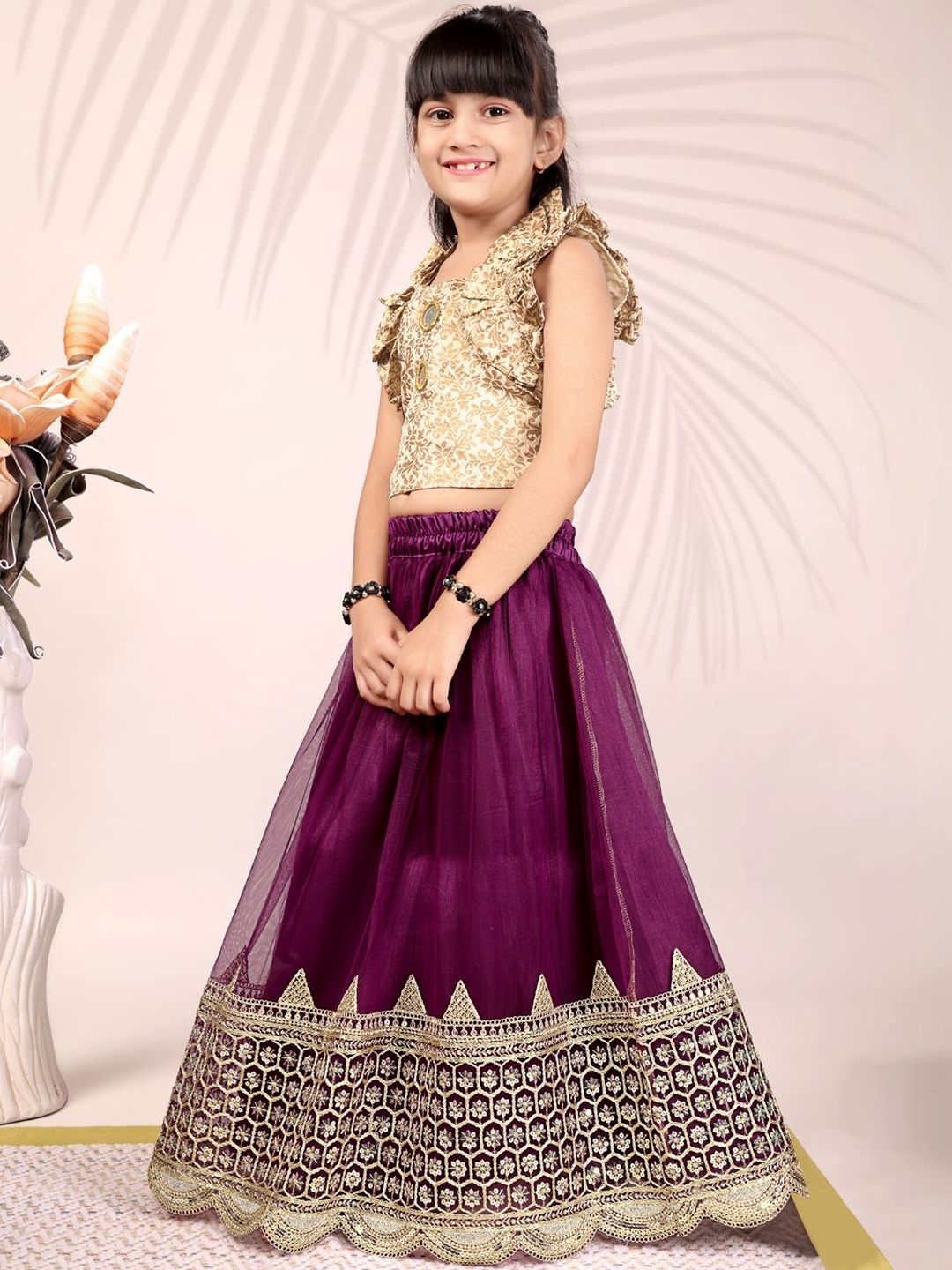 satyamfab Infants Girls Ready To Wear Lehenga & Blouse With Dupatta