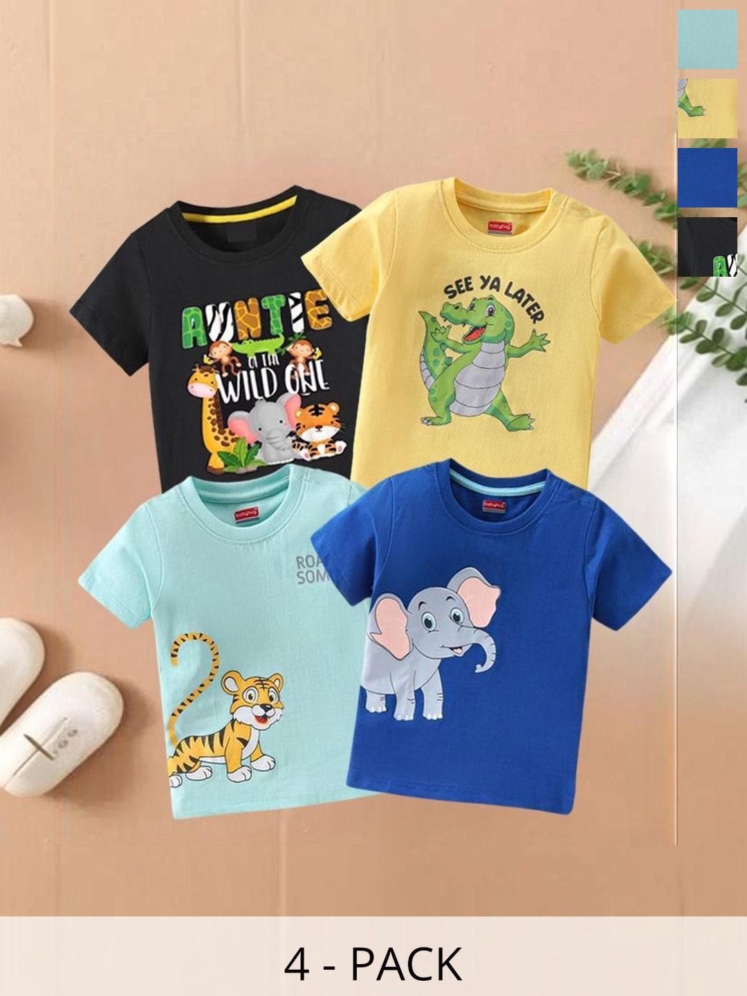 Shakubhar Unisex Kids Cotton Tshirts-image-5