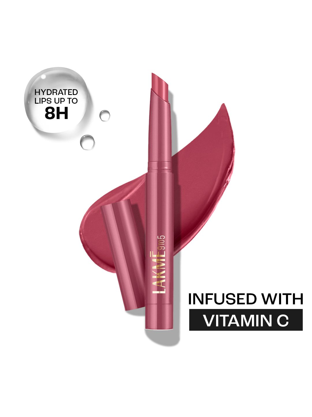 Lakme 9 to 5 Forever Matte Long-Lasting Hydration Lip Crayon with Vitamin C - Vision Pink-image-49