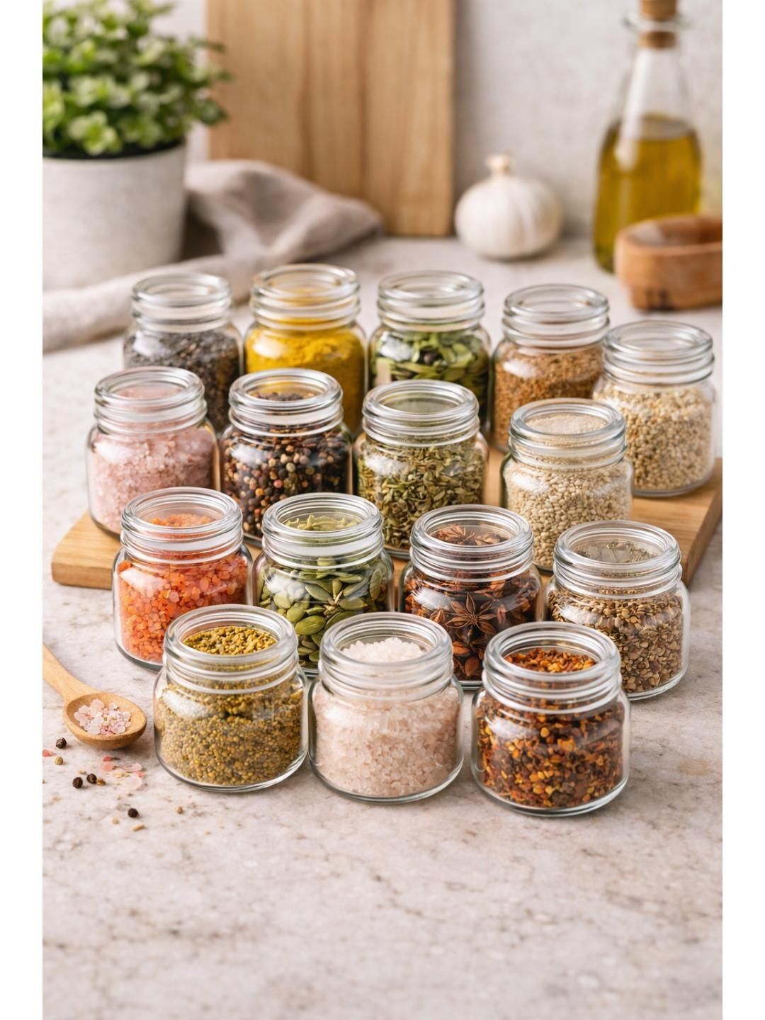 RUHANI HOMES Set of 16 Glass Air Tight Storage Containers-picture-16