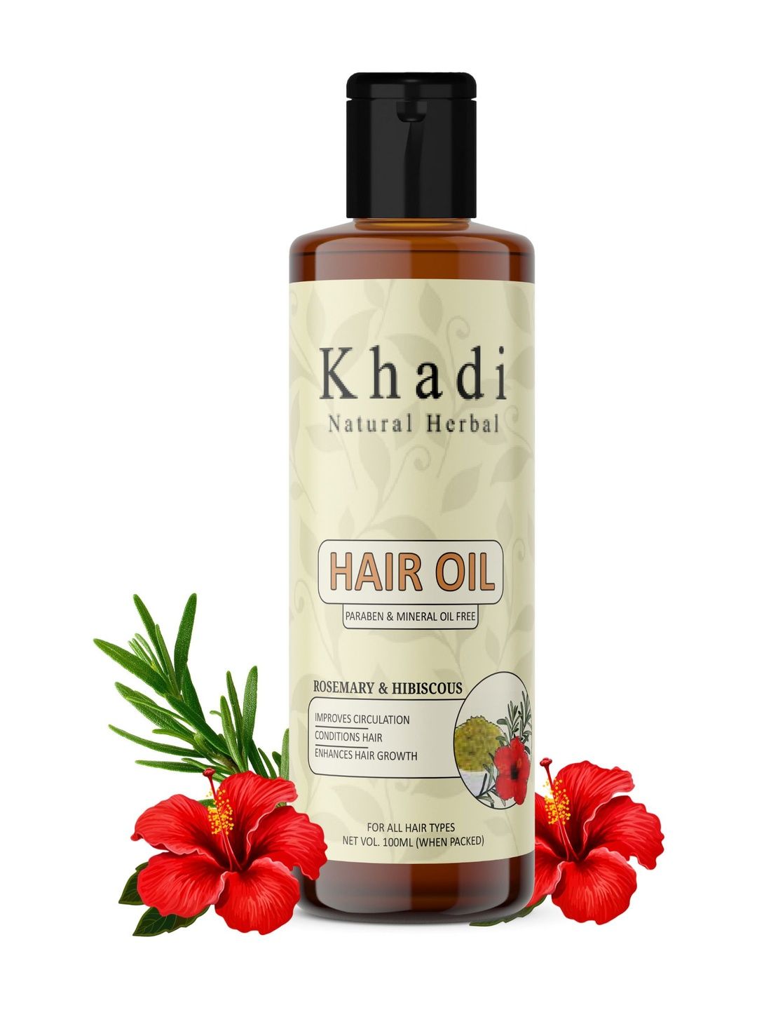 khadi natural herbal Rosemary & Hibiscus Hair Growth Oil - 100 ml-image-20