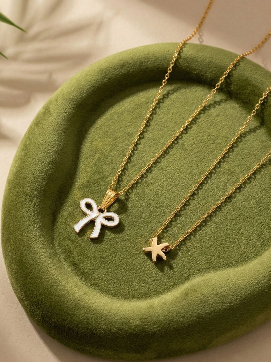Lara Karen Set Of 2 Gold-Plated Pendants With Chains-image-17