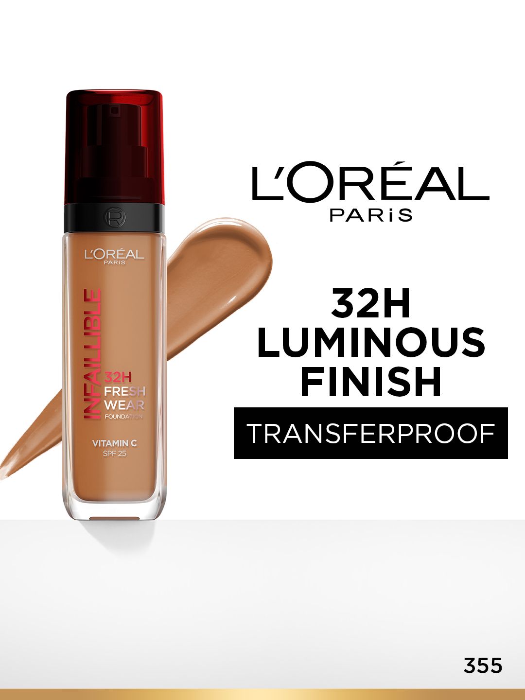 LOreal Paris Infallible 32H Fresh Wear SPF25 Foundation with Vitamin C 30 ml - No 355-image-48