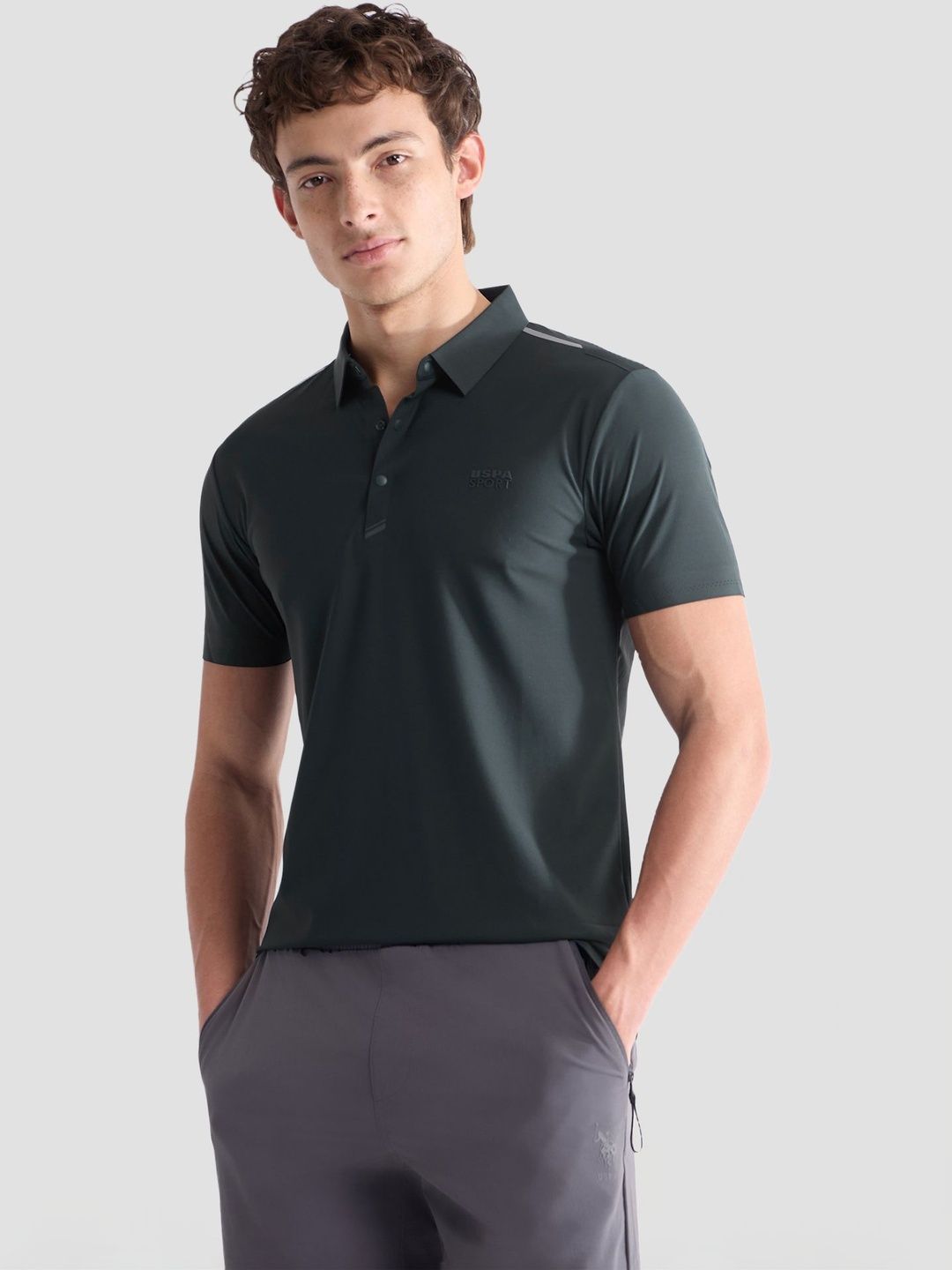 USPA Sport Men Polo Collar Slim Fit T-shirt-picture-24