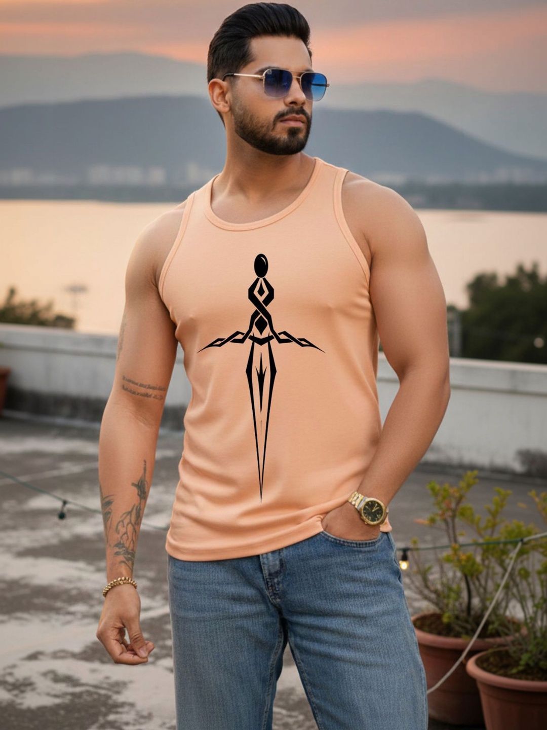 Vance Printed Gym Vest-picture-53