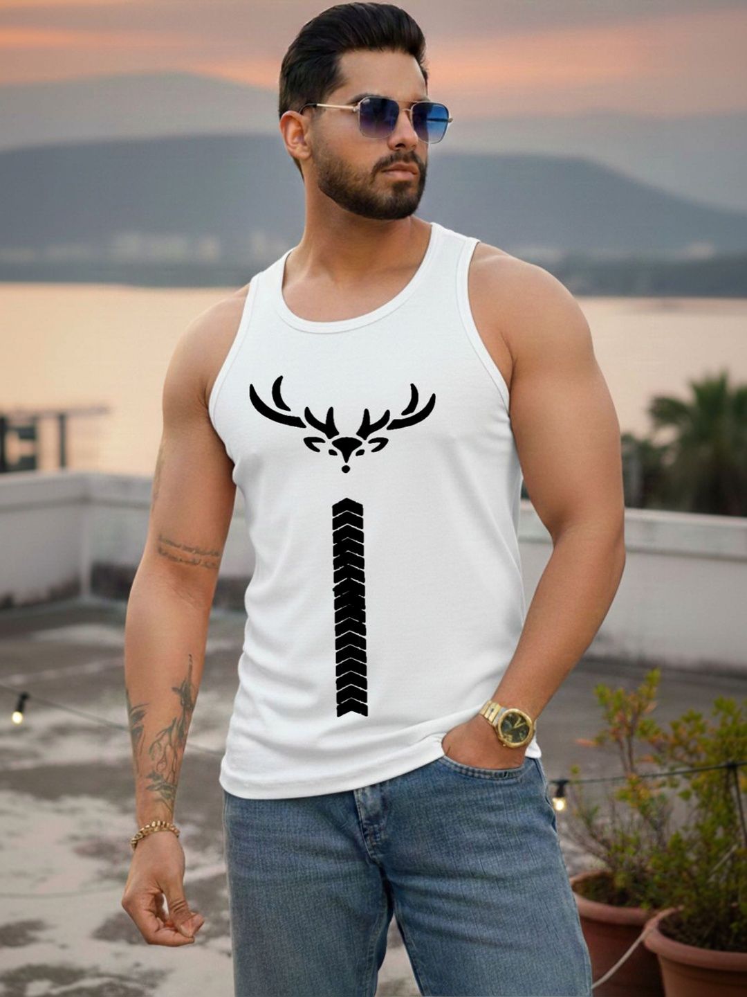 Vance Printed Gym Vest-image-37
