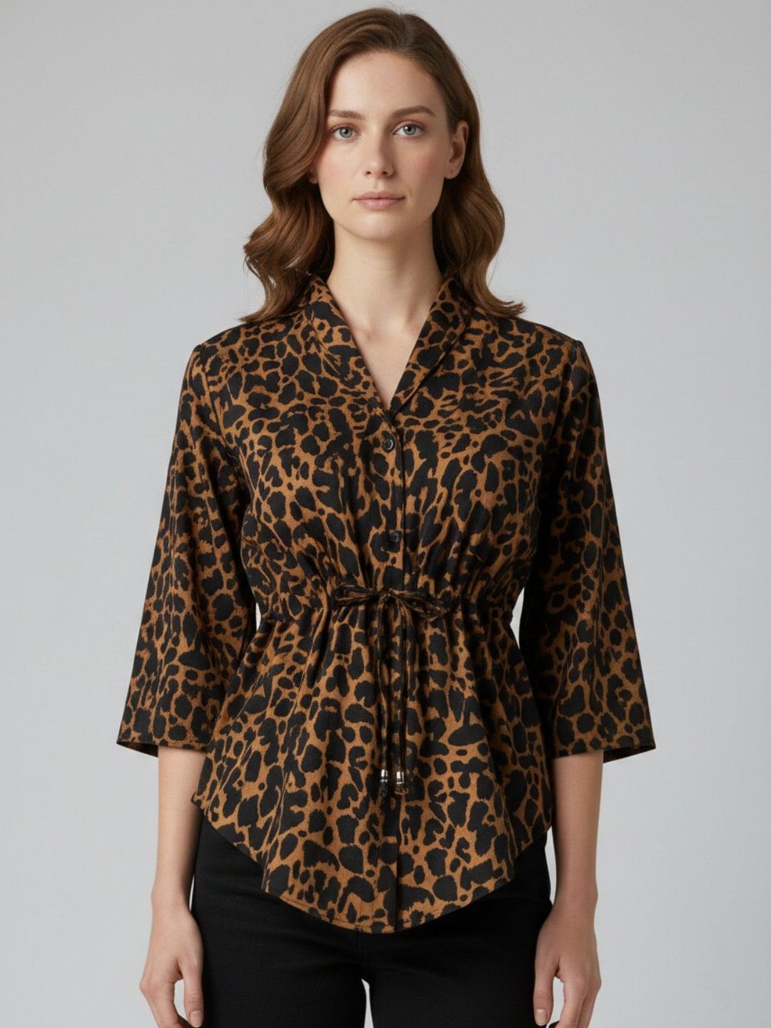 ANVI Be Yourself Animal Print Crepe Empire Top-picture-34