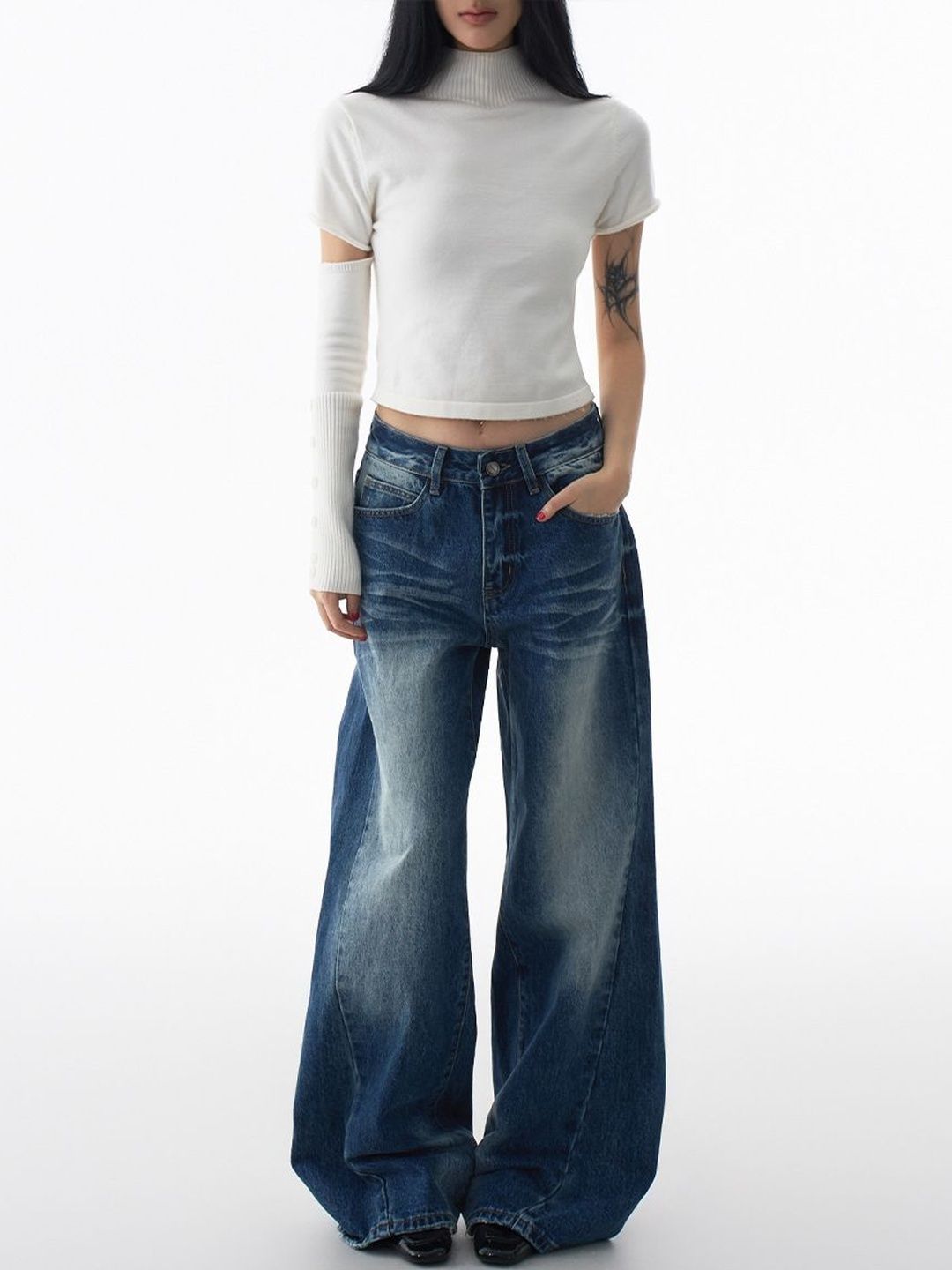 StyleCast Women Mid-Rise Cotton Relaxed Fit Jeans-picture-41