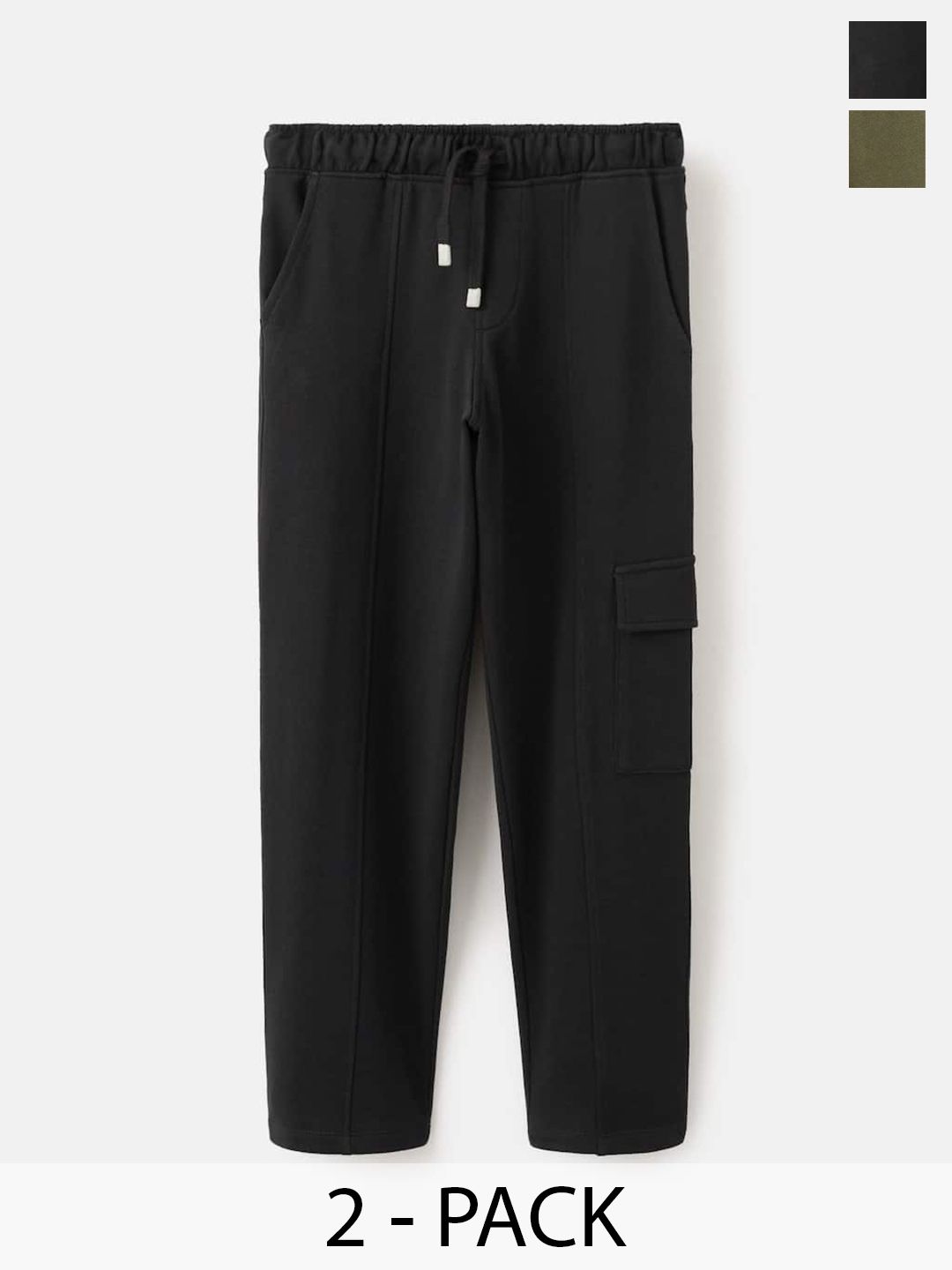 Mango Kids Boys Pack of 2 Regular Fit Track Pants-image-3