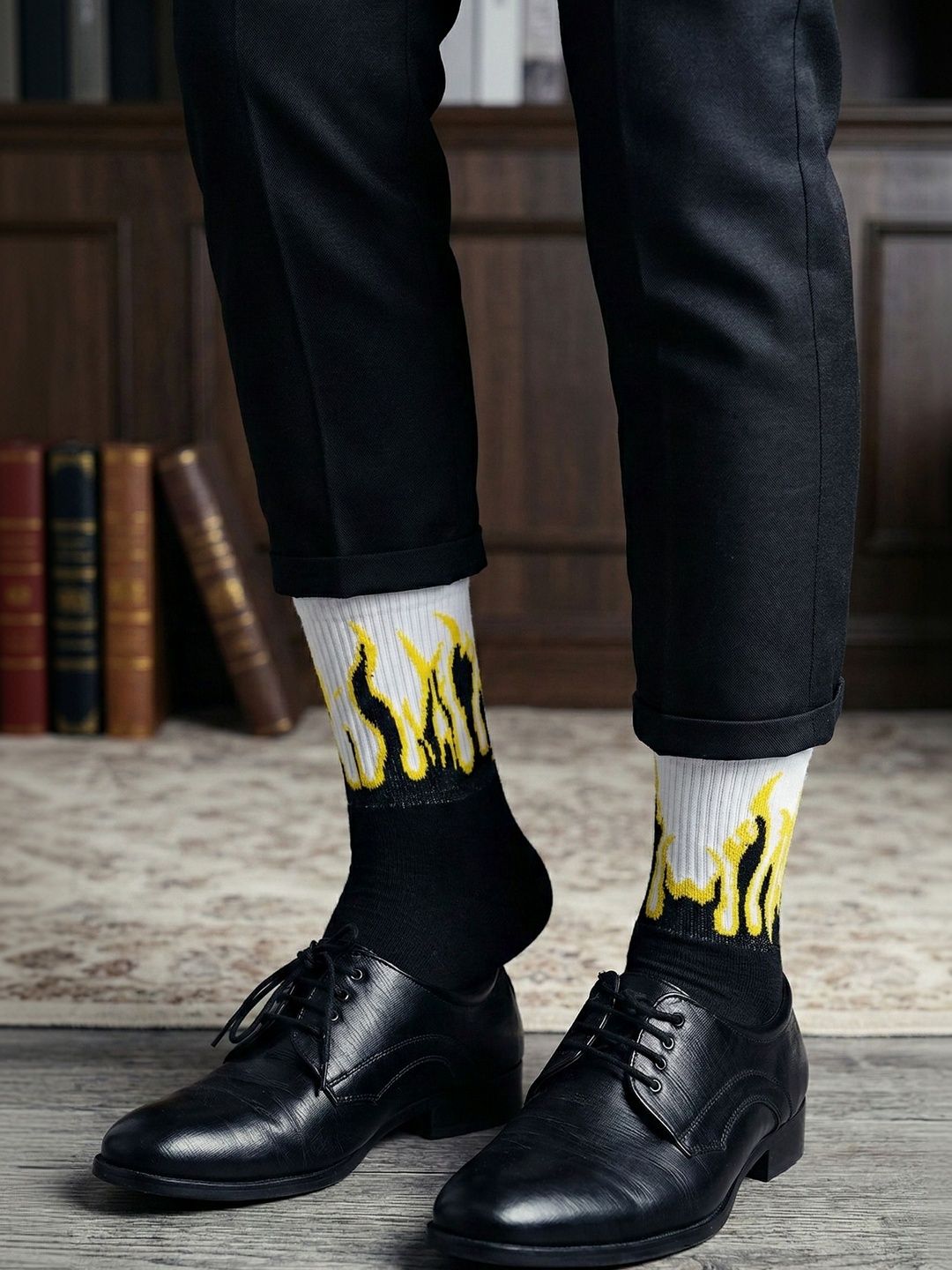 Moda Rapido Men Cotton Blend Patterned Above Ankle Socks-picture-27