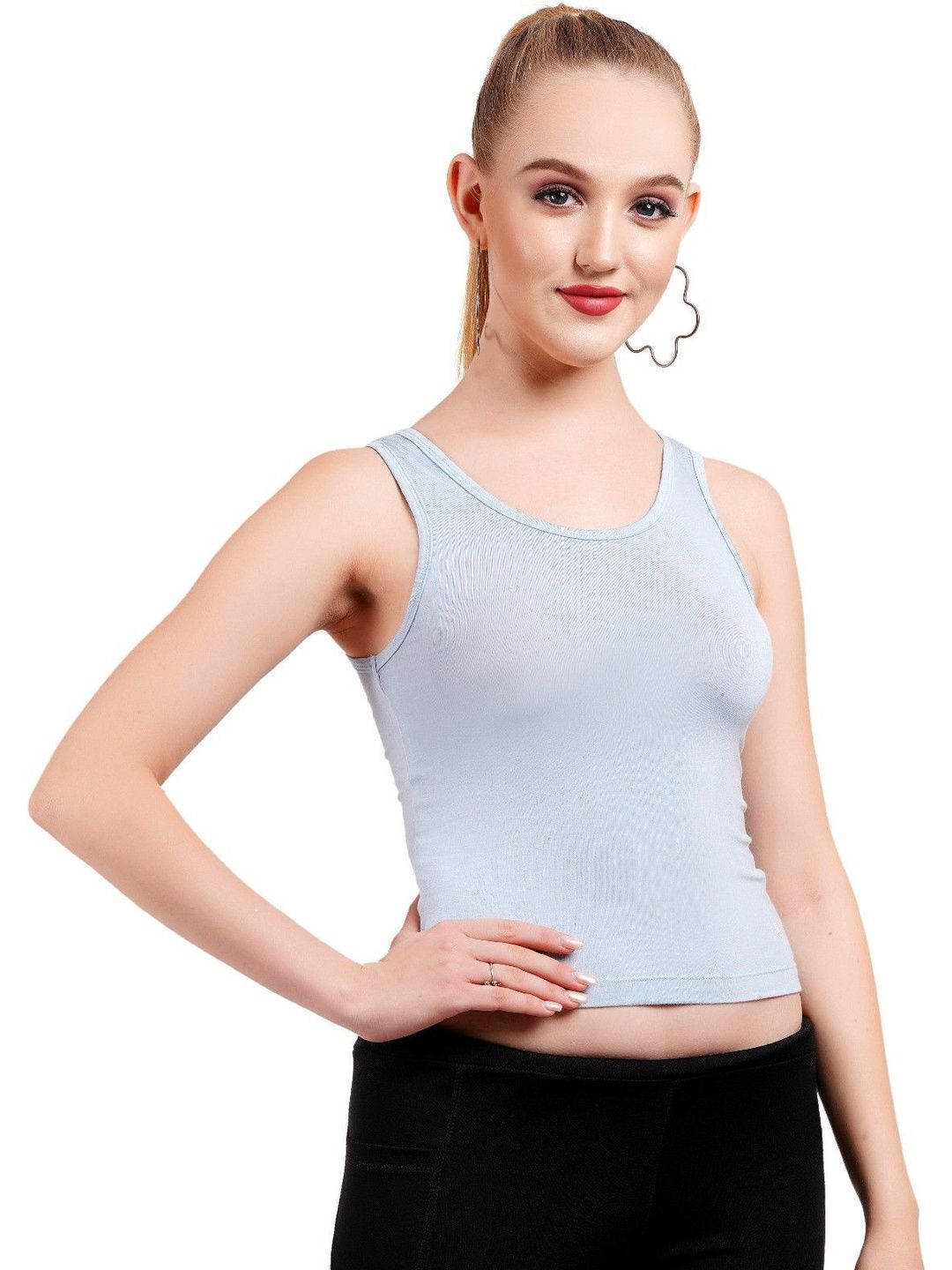 Stud & Gracy Women Solid Tank Crop Top-image-20