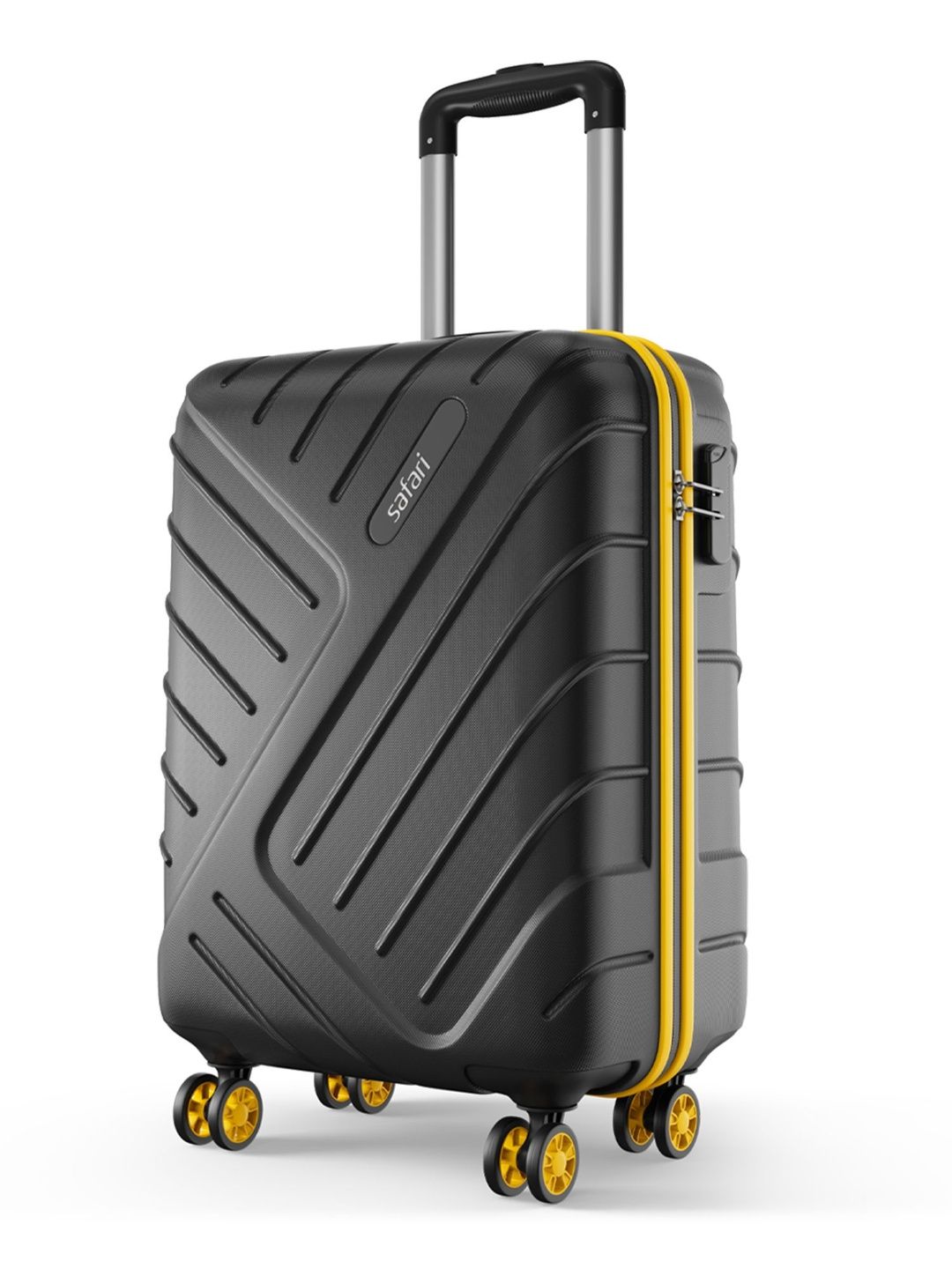 Safari Accent Textured Hard Sided Cabin Trolley Bag-image-40