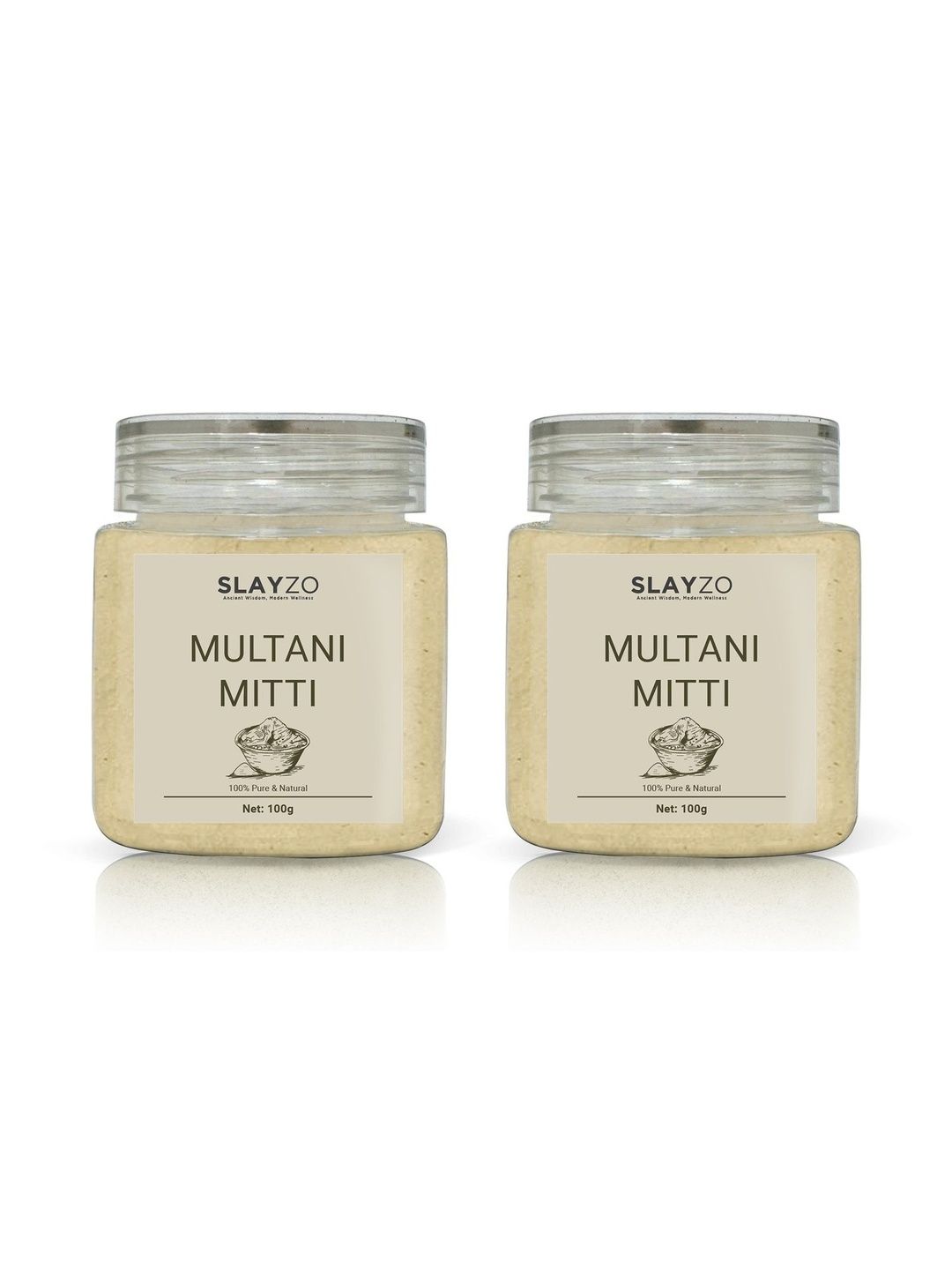 Slayzo Set Of 2 Multani Mitti Powder- 100 g Each-picture-54