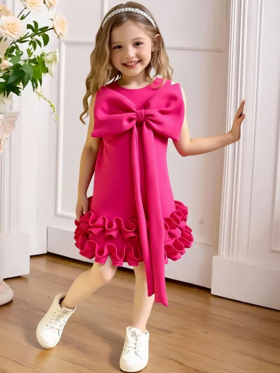 INCLUD Applique Satin Mini Dress-picture-26