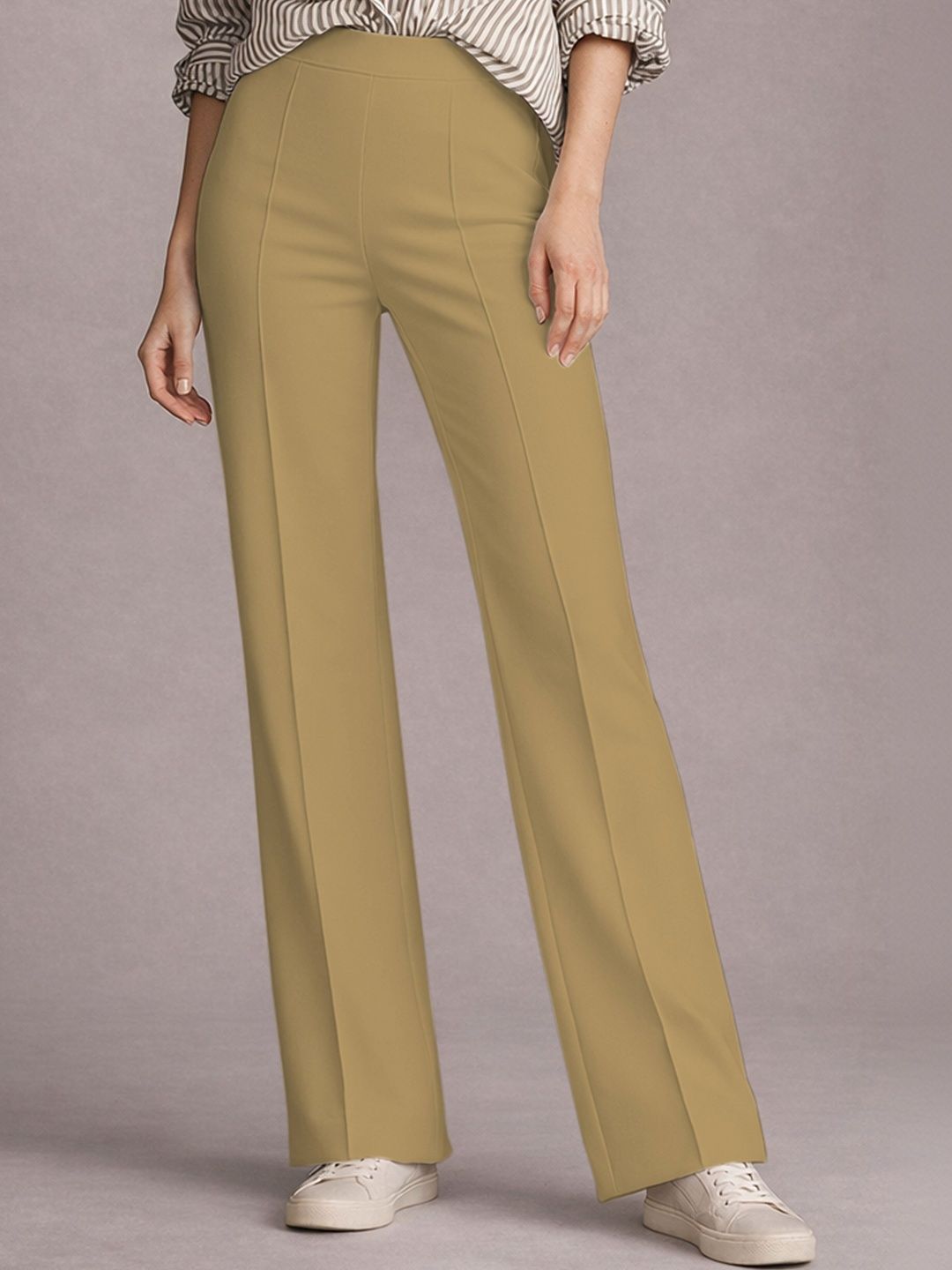 HERE&NOW Women Relaxed Easy Wash Cargos Trousers-picture-45