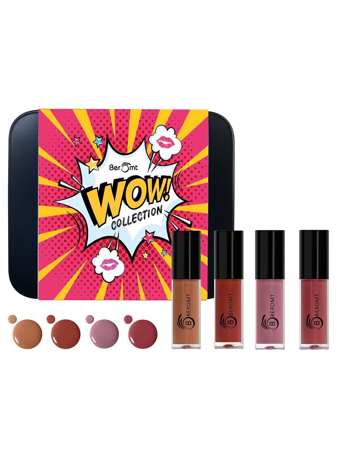BEROMT Set Of 4 Mini Matte Lipstick- 1.6 ml Each- Shade- 109-110-111-112-picture-54
