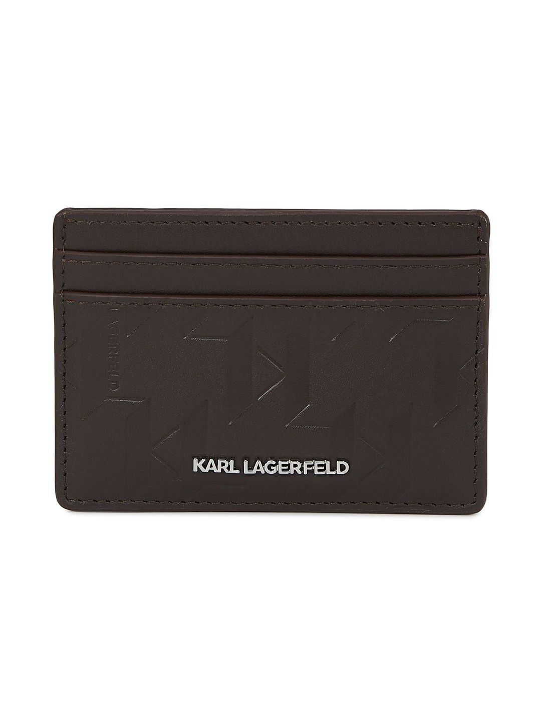 Karl Lagerfeld Men Textured Leather Card Holder-picture-32