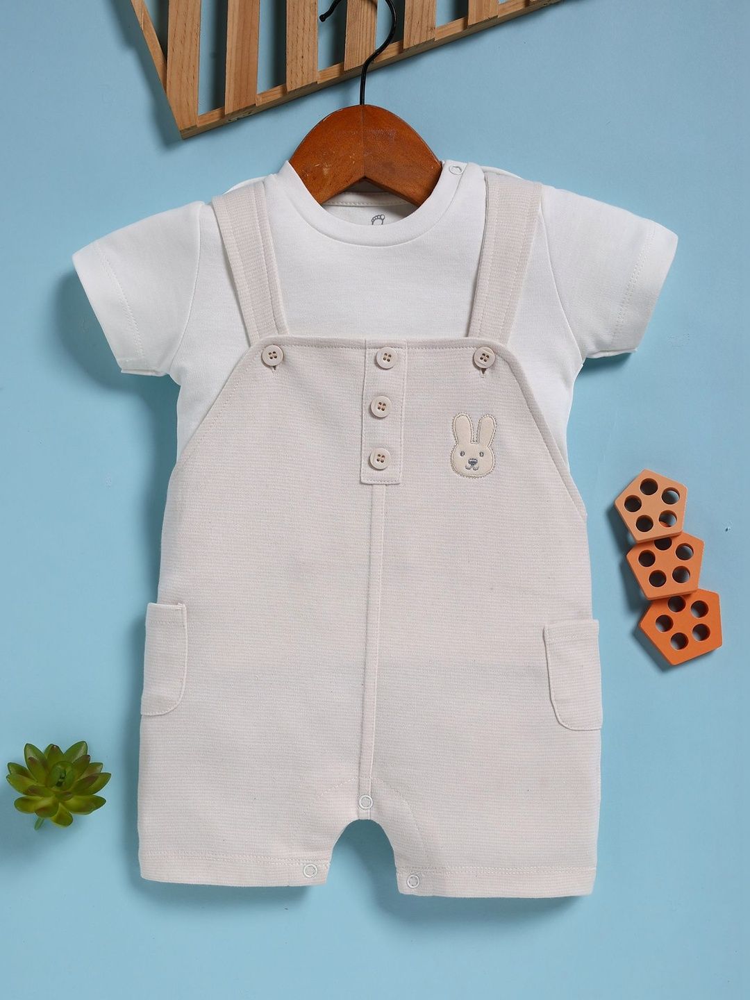 BABY GO Boys Cotton Short Dungaree With T-Shirt-image-16