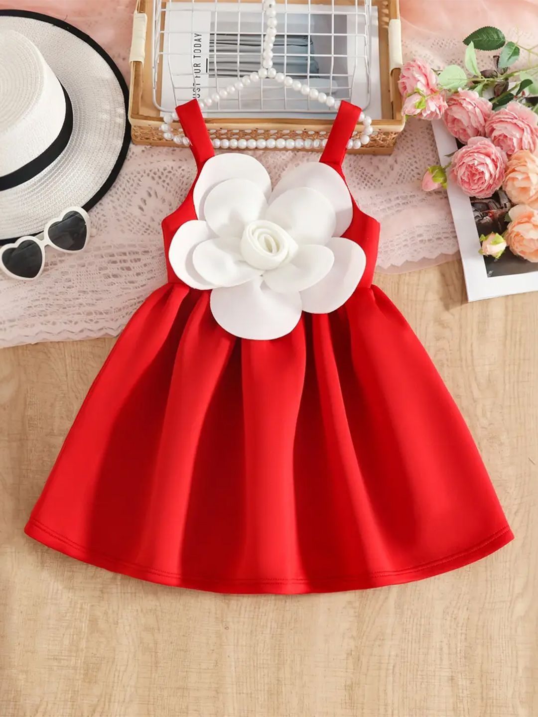 INCLUD Applique Satin Dress-picture-1