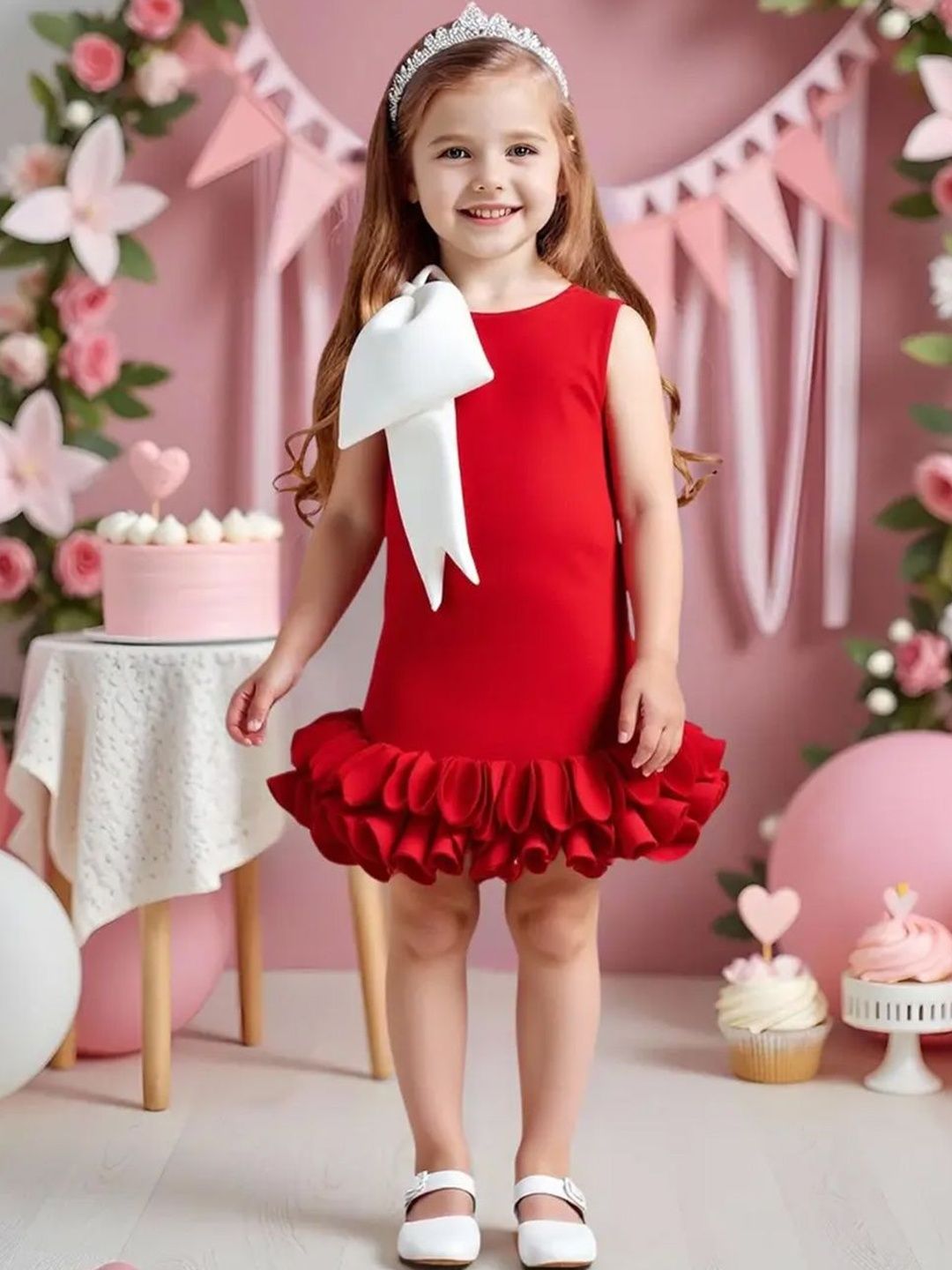 INCLUD Ruffled Satin Mini Dress-picture-47