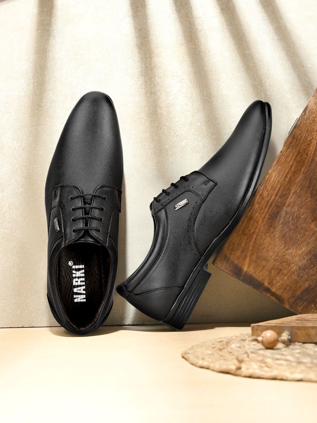 NARKI Men Round Toe Lace-Ups Oxfords Formal Shoes-picture-38