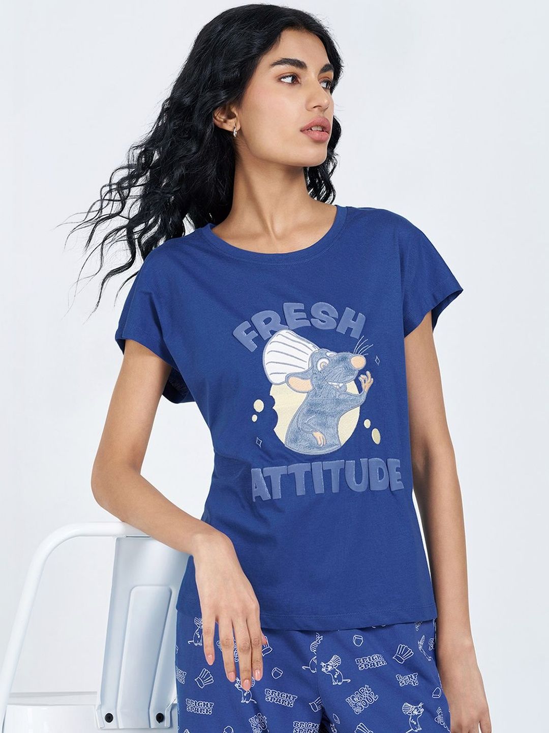 Dreamz by Pantaloons Cotton Round Neck Lounge Tshirts-picture-24