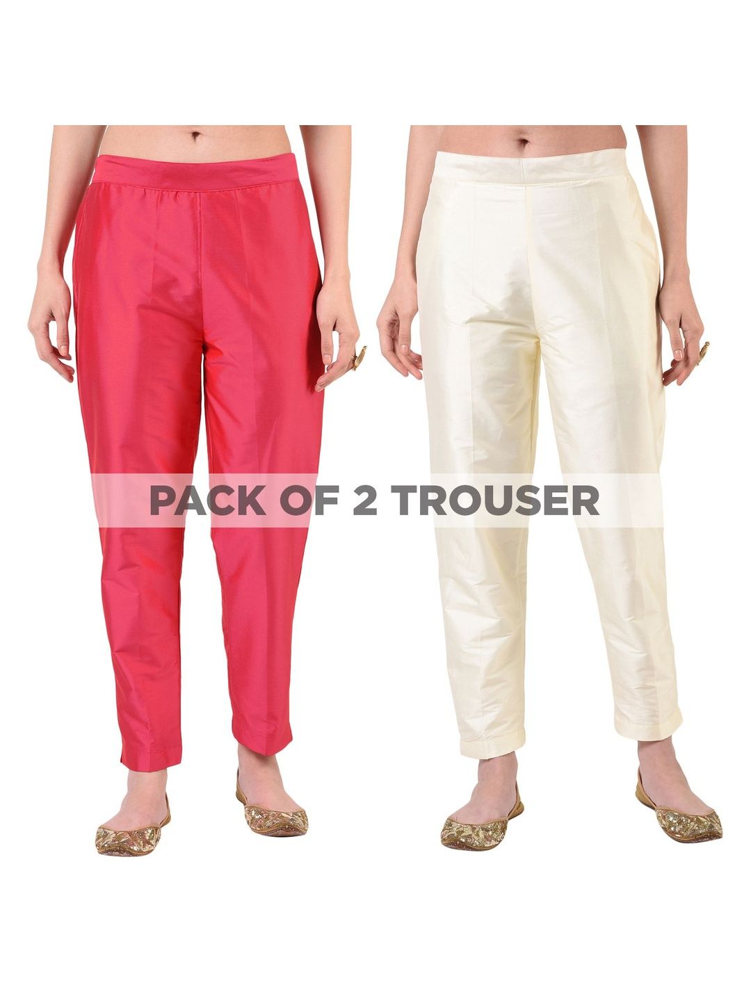 FLOREOS Women Relaxed Easy Wash Trousers-image-34