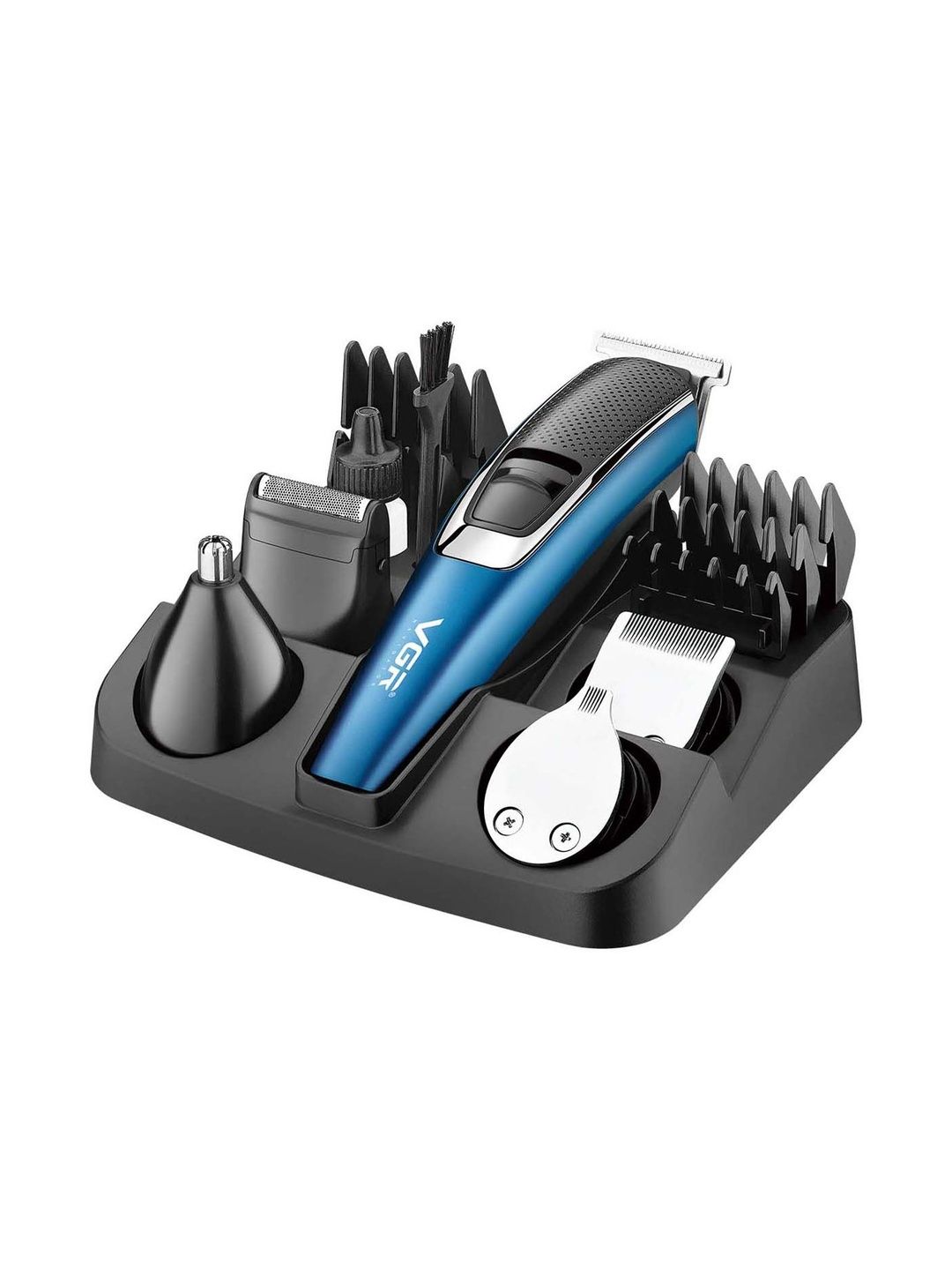 VGR 5-in-1 Beard & Body Hair Trimmer With 120 Runtime- Blue-image-5