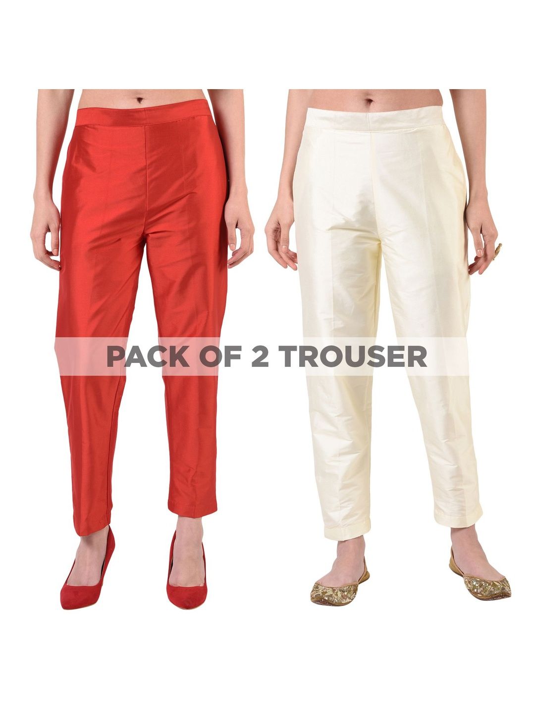 FLOREOS Women Relaxed Easy Wash Trousers-image-39