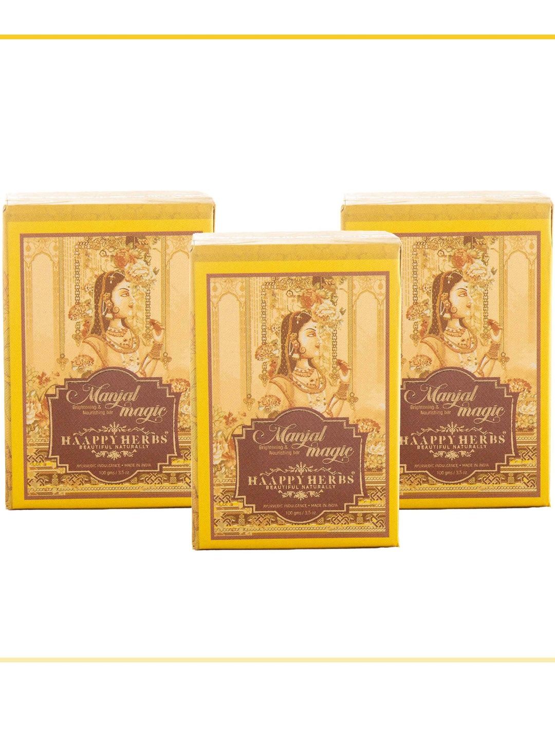 Haappy Herbs Set Of 3 Manjal Magic Soap - 100 g Each-image-41