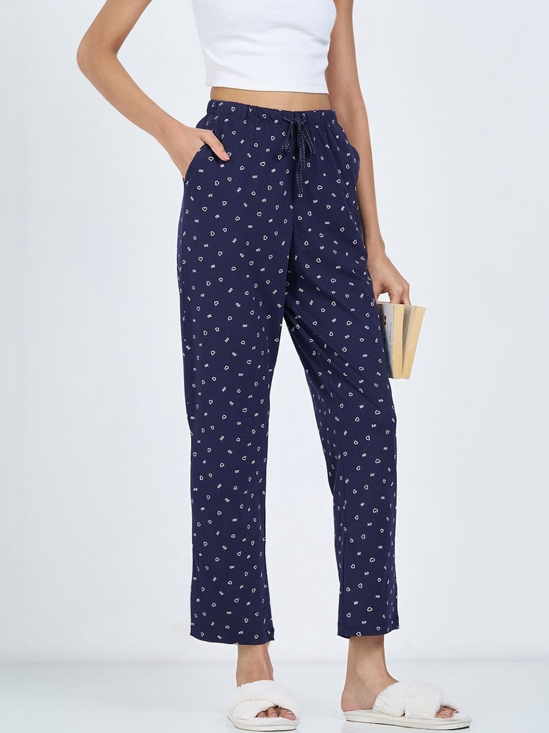 Dreamz by Pantaloons Printed Cotton Mid-Rise Straight Lounge Pants-picture-25
