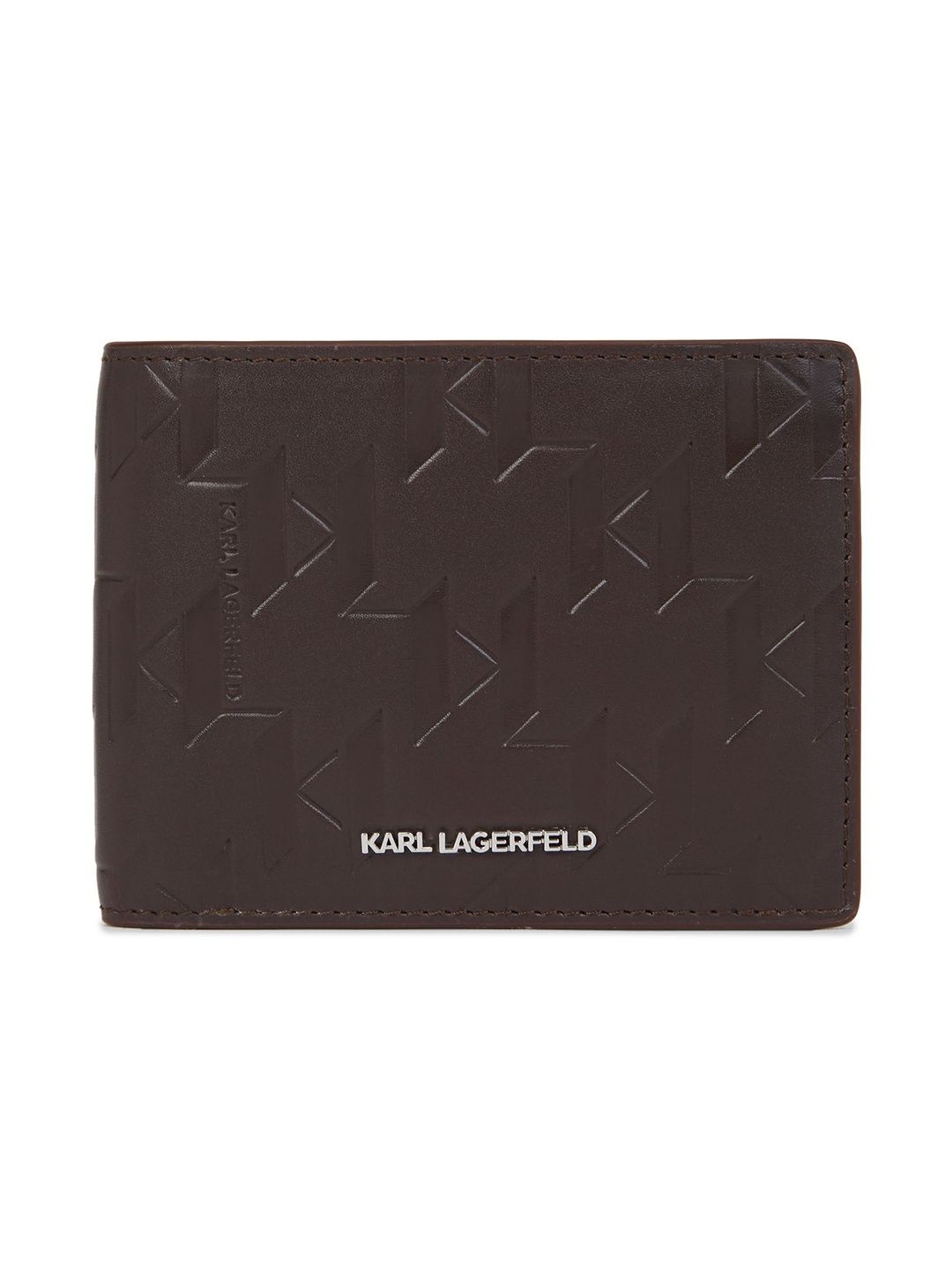 Karl Lagerfeld Men Textured Leather Two Fold Wallet-picture-38
