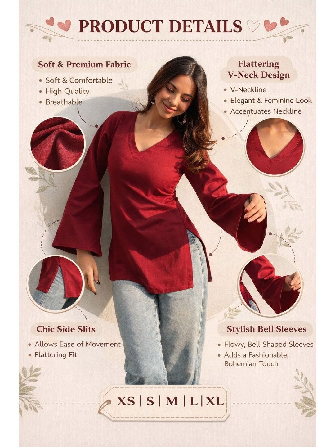 SAANVRA V-Neck Kurti-picture-53