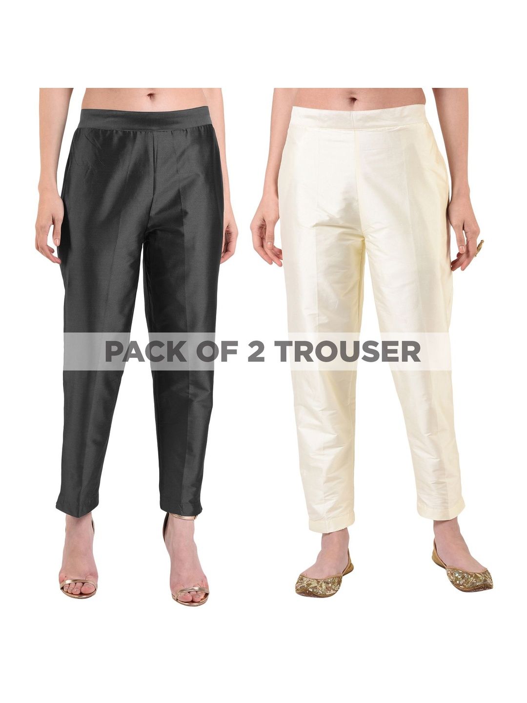 FLOREOS Women Relaxed Easy Wash Trousers-image-33